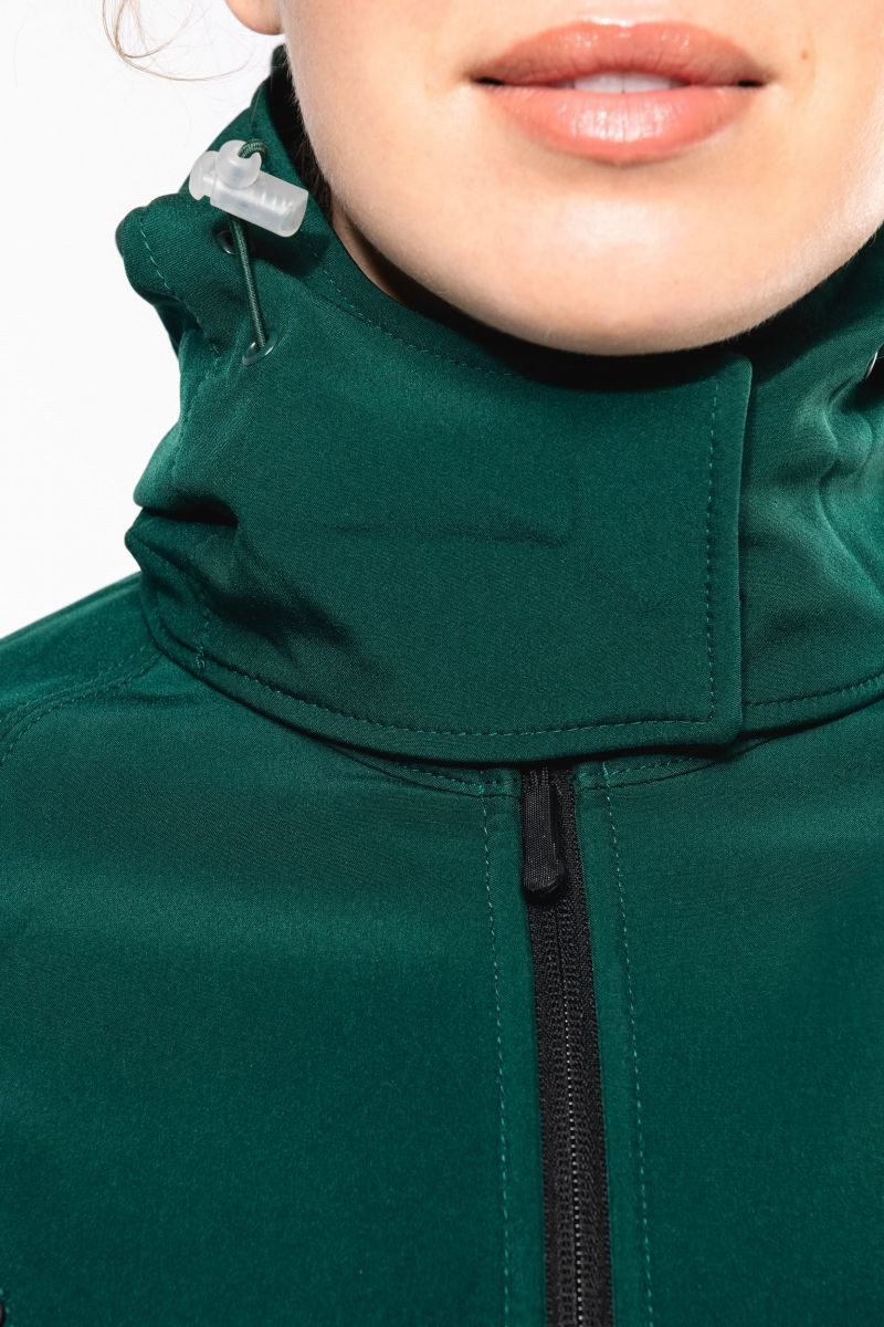 Kariban Softshelljacke Damen Softshell-Jacke mit Abnehmbare Kapuze
