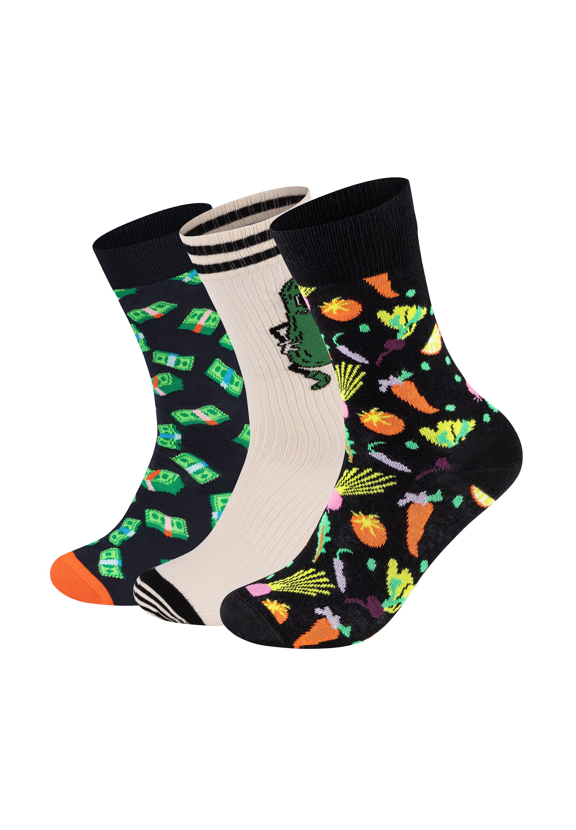 Happy Socks Basicsocken 3-Pack Pickles-Money-Veggi Socks günstig online kaufen