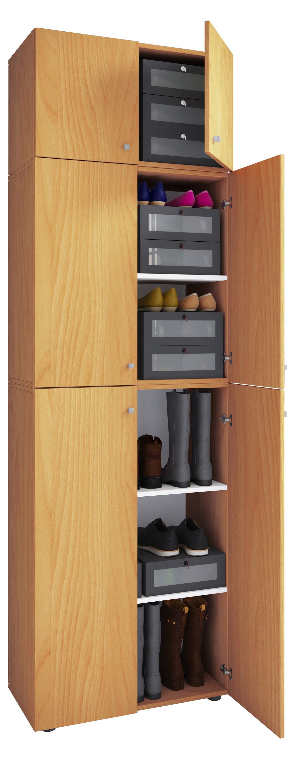 VCM Schuhschrank XXL Schuhschrank Kleiderschrank Schrank Lona 5f A