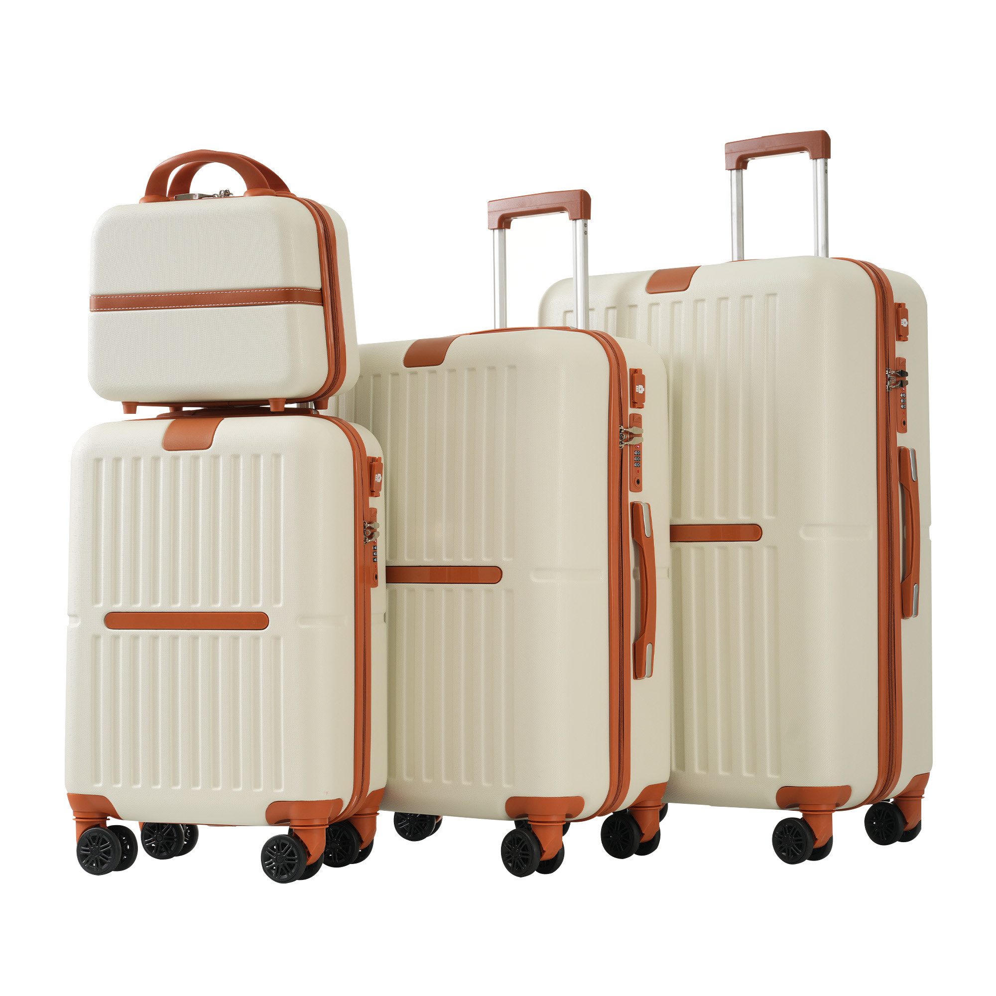 MODFU Trolleyset Hartschalenkoffer-Set, Hartschalen-Trolley, 4 Rollen, günstig online kaufen
