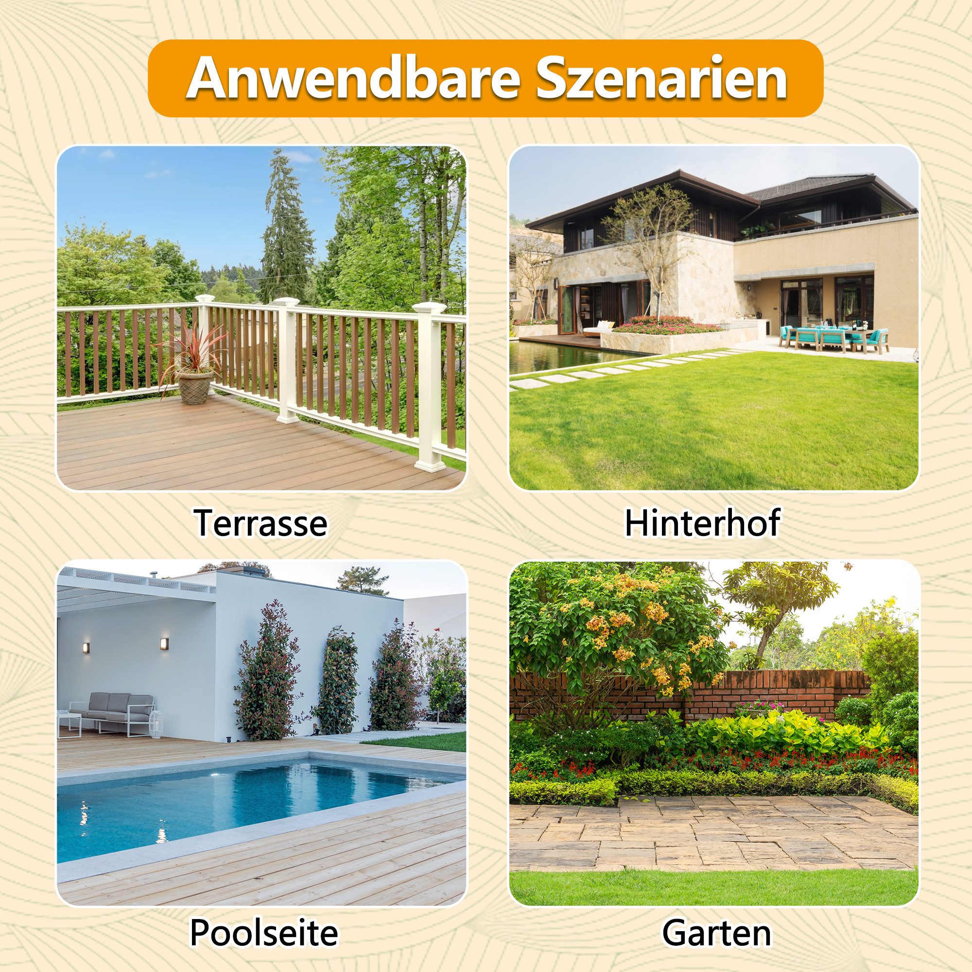 GIHAUVIA Gartenstuhl Gartenstühle 4 Stück,stapelbar Metall Balkonstühle Terrasse 150kg. – Bild 5 von 5