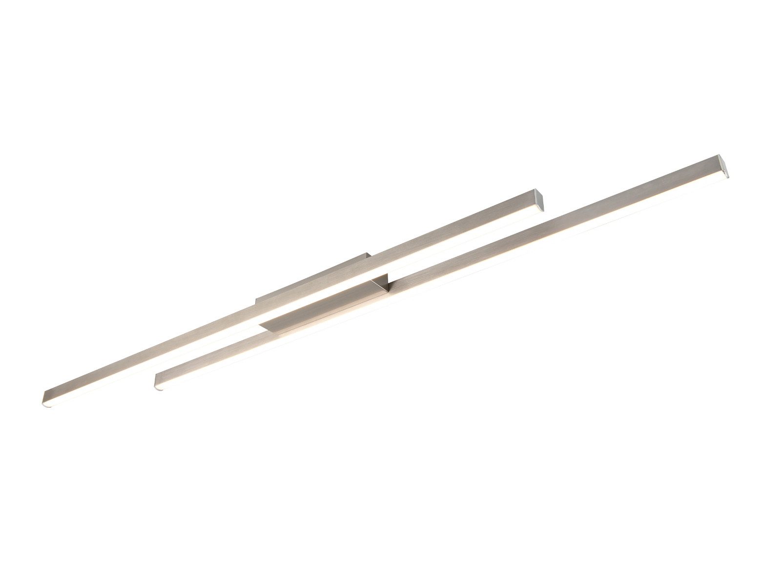 Reality Leuchten LED Deckenleuchte, LED fest integriert, Warmweiß, Große Wandleuchte innen, Flach, Schwrz Metall, 110cm lang