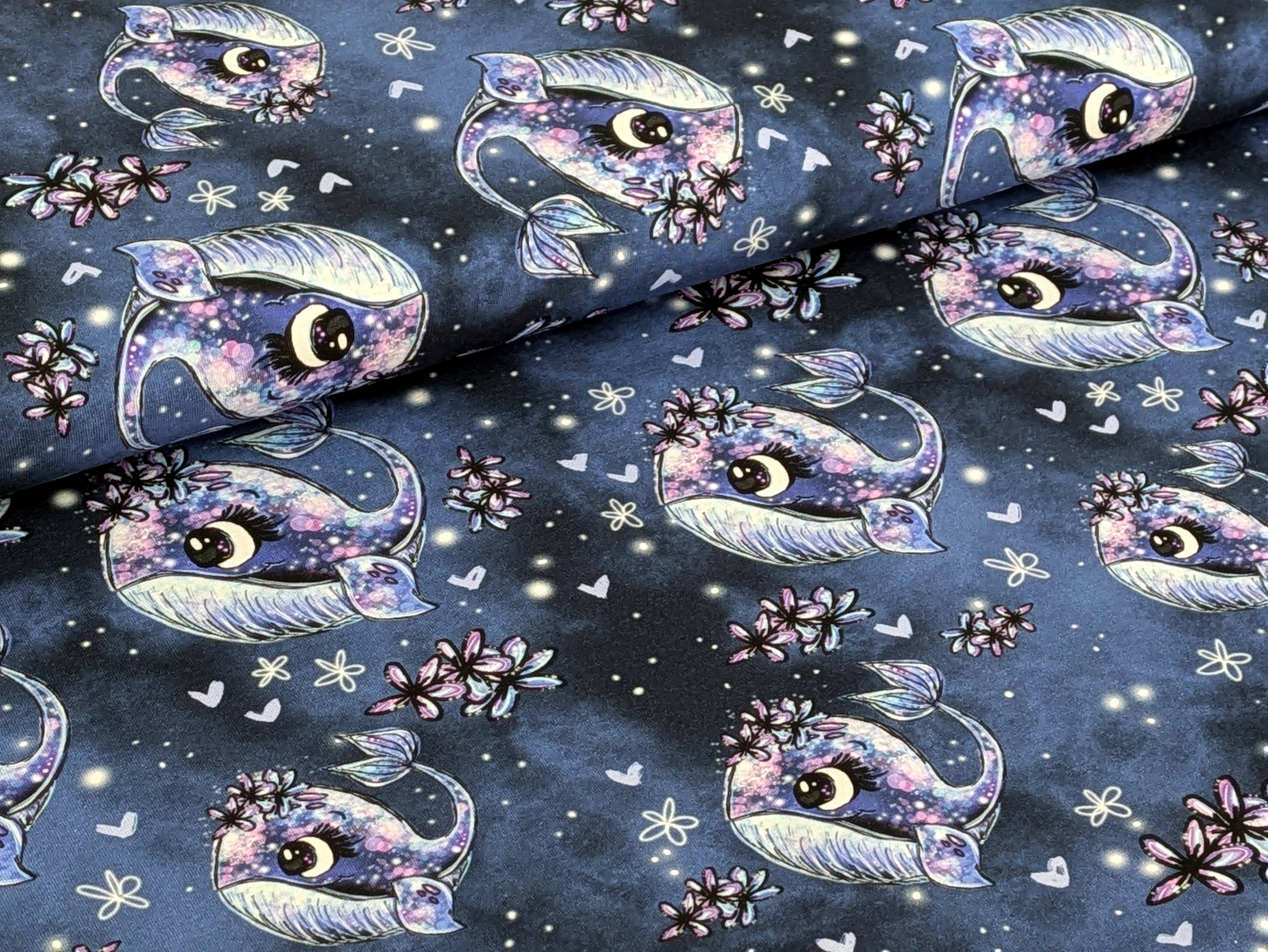 Corileo Stoff EP Bio Baumwolljersey Wal Wallery auf Smokeybluepurple Bluepurple