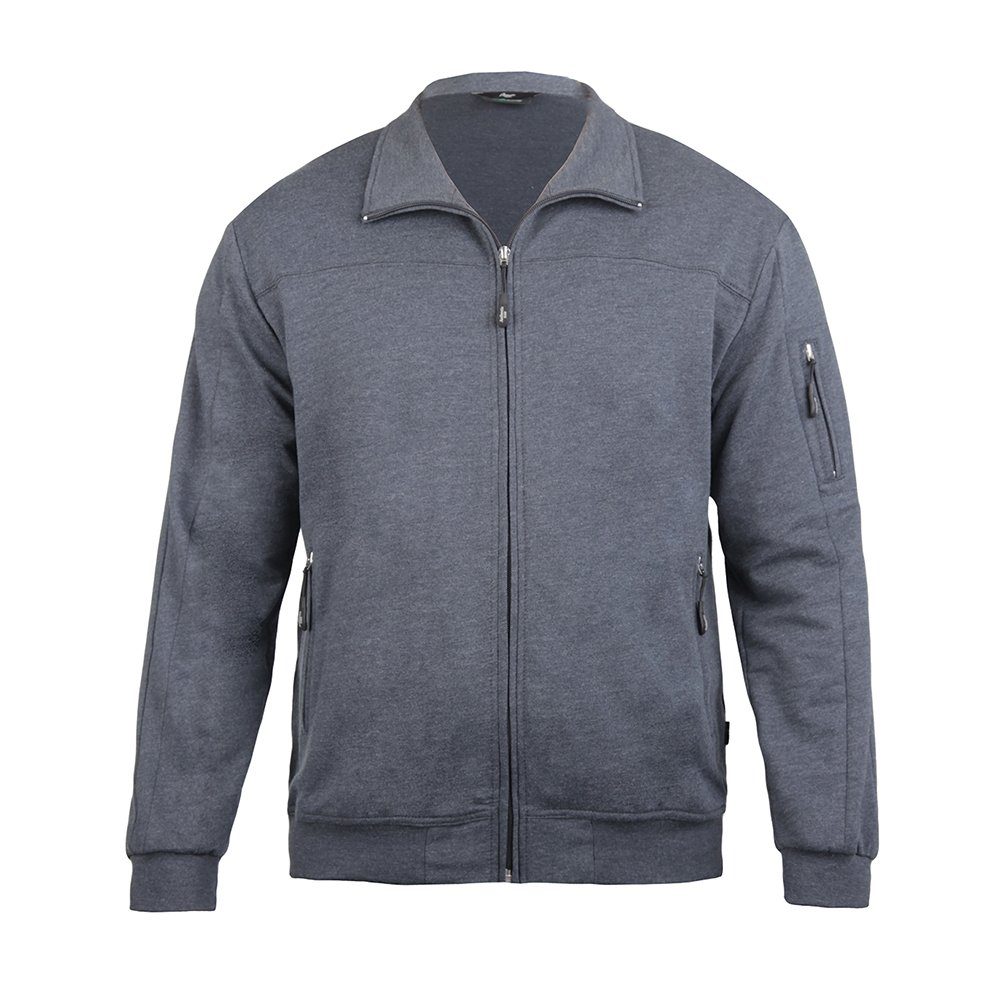 Sweatjacke Herren Jerseyjacke aus 100% Baumwolle in Übergrößen und Kurzgrößen