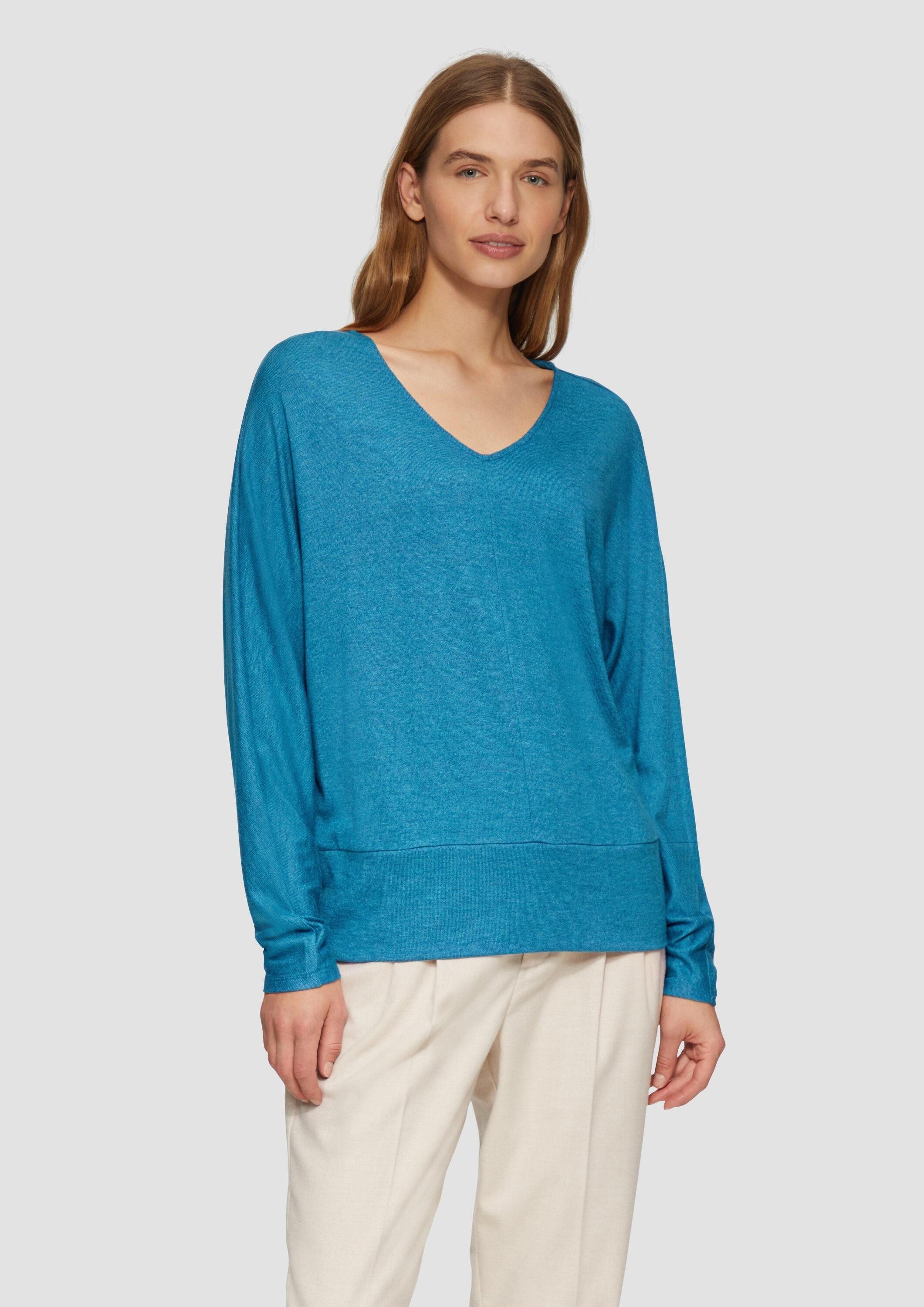 s.Oliver Langarmshirt T-Shirt Langarmshirt mit Fledermausärmeln und breitem günstig online kaufen