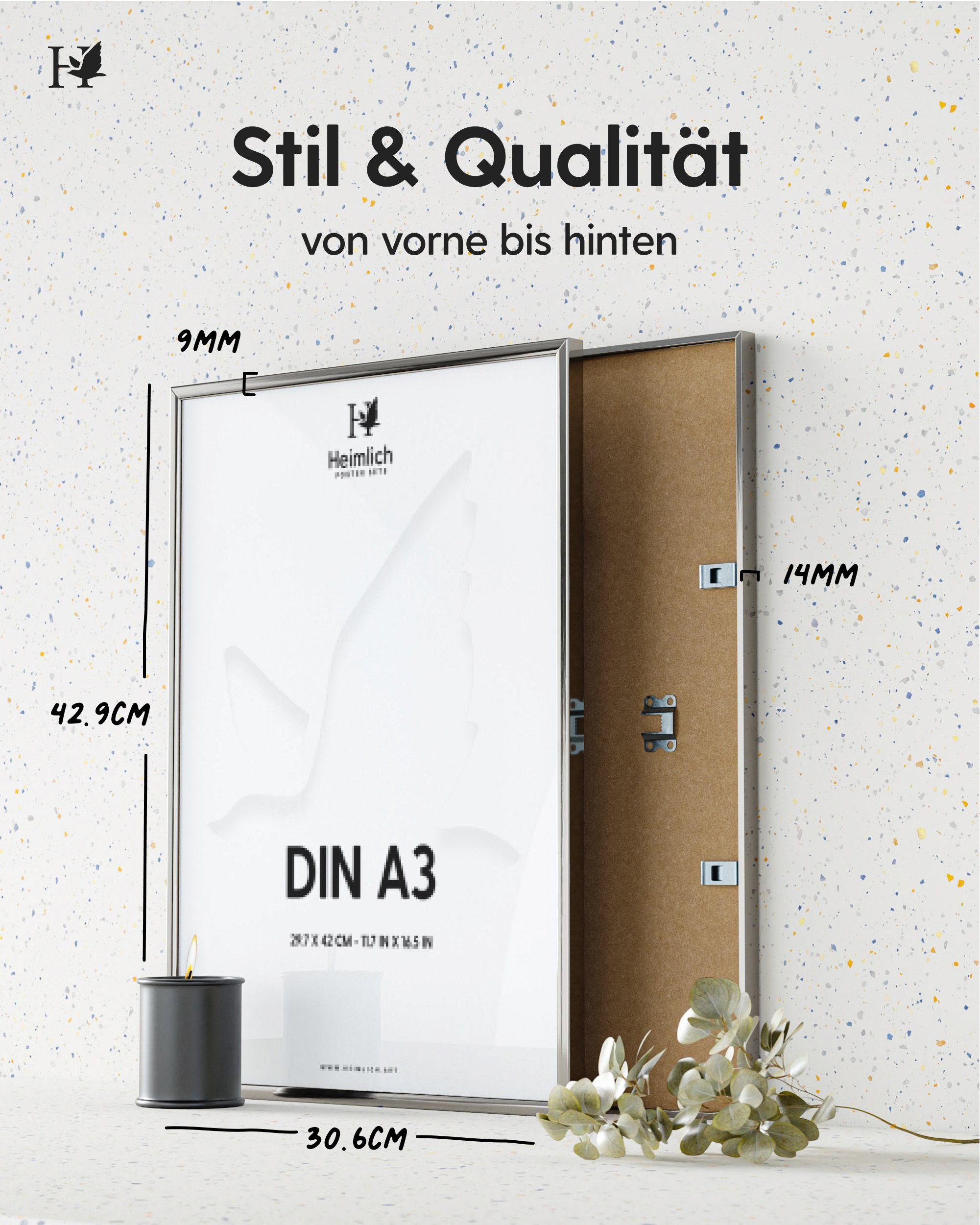 Heimlich Bilderrahmen Alu in DINA4 & günstig online kaufen