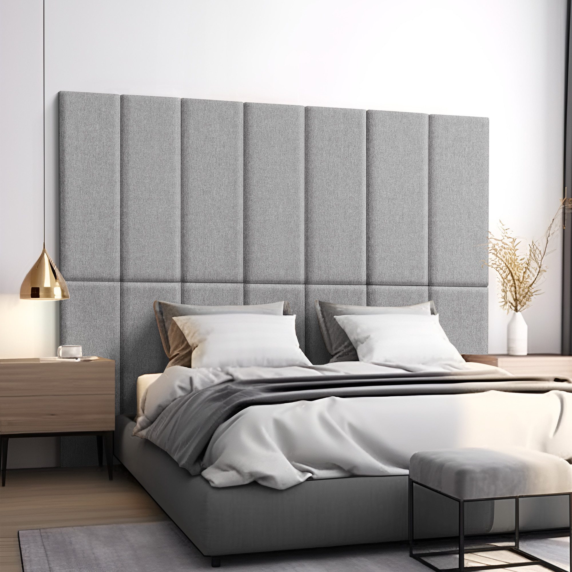 neu.haus Wandpolster, (Set, 2 Stück), »Carpino« Wandkissen Textil 90 x 30 c günstig online kaufen