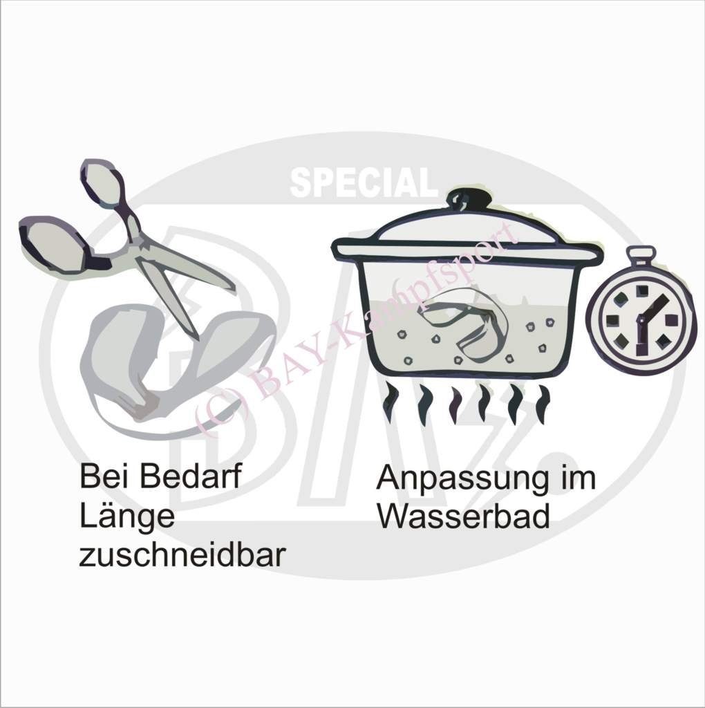 BAY-Sports Zahnschutz Sport Mundschutz Dose Anpassung Zahnschützer Wasserbad - M-Line Erwachsene, schwarz im transparent