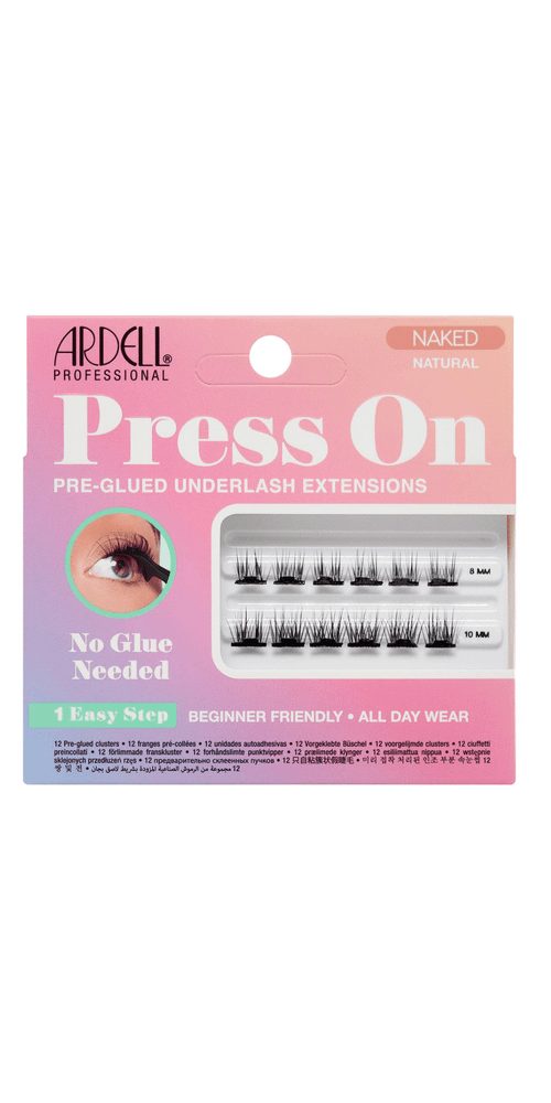 ARDELL Pinzette Ardell Press On Pre-Glued Underlash Extensions Naked Natural Mini Set