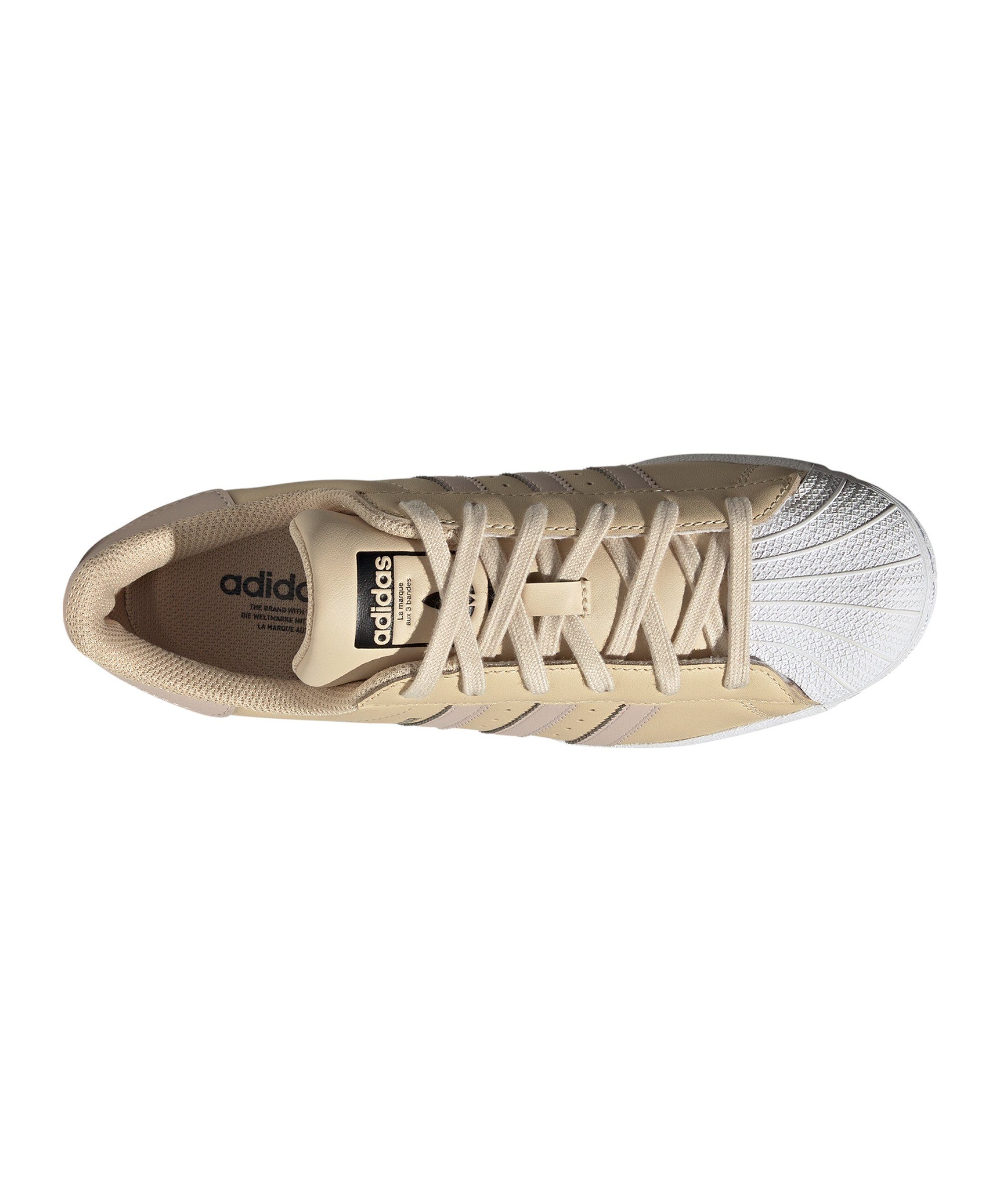 adidas Originals Damen gelbbraunschwarz Sneaker Superstar
