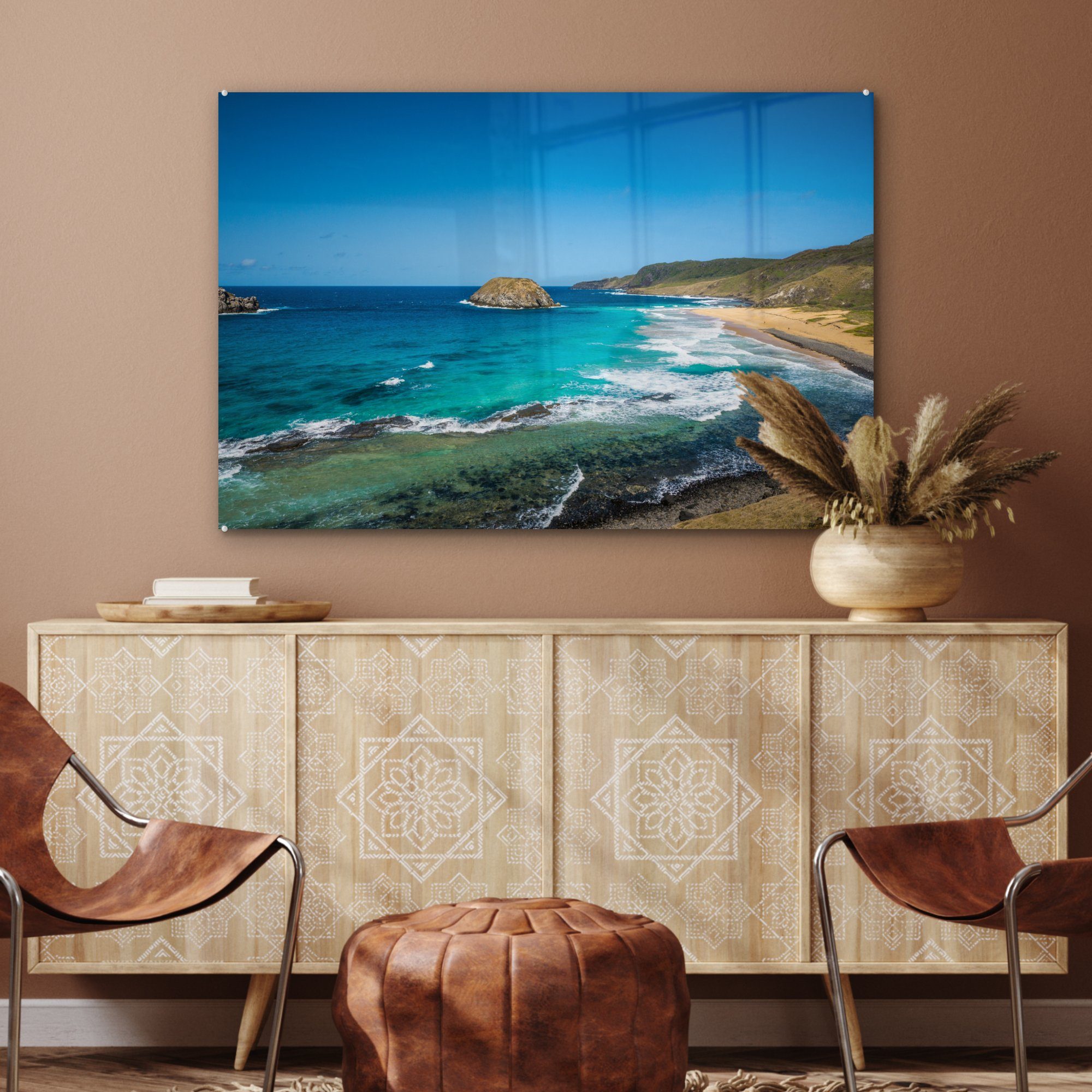 Strand (1 Fernando Wohnzimmer St), Leao & de Noronha, Acrylglasbild Schlafzimmer Der MuchoWow von Acrylglasbilder in