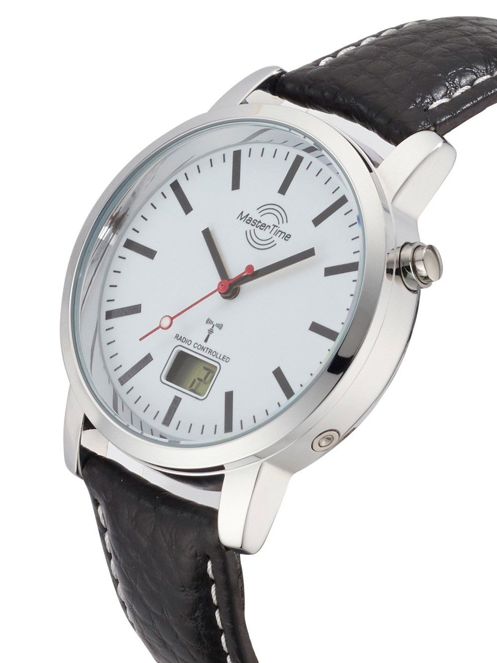 MASTER TIME Quarzuhr Master Time MTGA-10592-20L Funk Basic Bahnhofsuhr Herrenuhr 41mm Master Time MTGA-10592-20L Funk Basic Bahnhofsuhr Herrenuhr 41mm