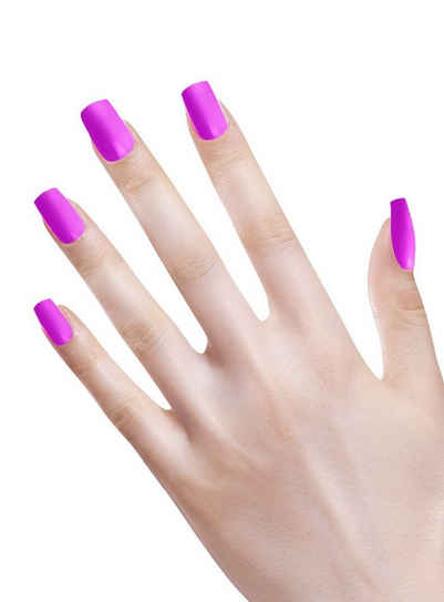 Widdmann Kunstfingernägel Ombre Fingernägel neonviolett, Ein Satz künstliche Fingernägel zum Aufkleben