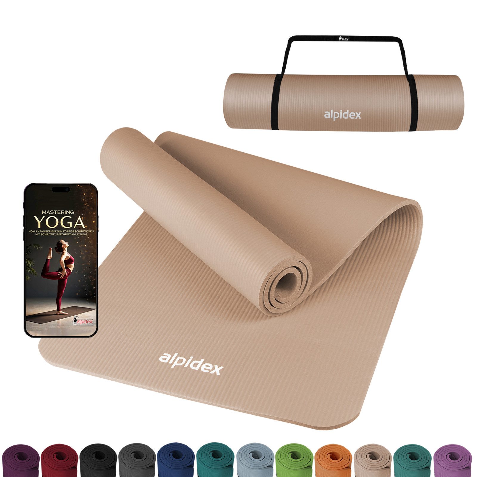ALPIDEX Yogamatte ALPIDEX Yogamatte 183 x 60 x 0.8 cm