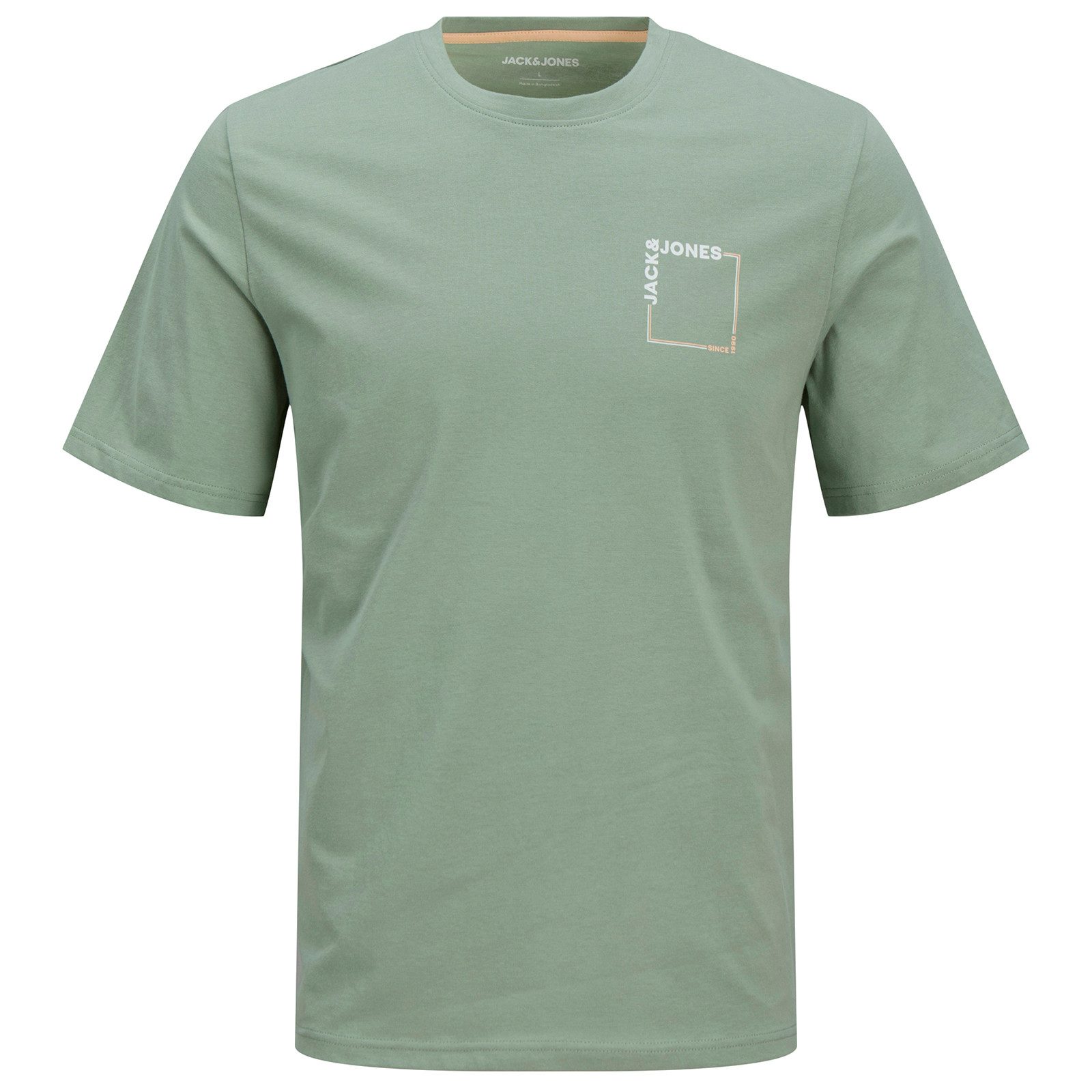 Jack & Jones Rundhalsshirt Jack&Jones XXL T-Shirt salbeigrün Brustprint JJV günstig online kaufen