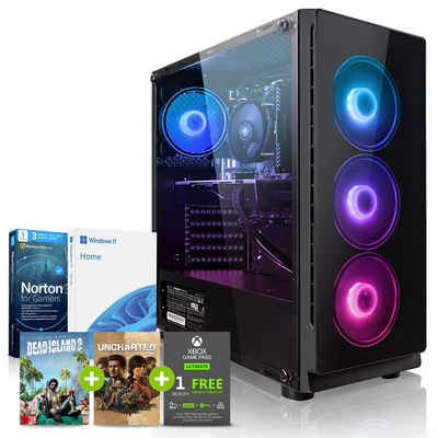 Megaport Gaming-PC (AMD Ryzen 5 5600 6 x 3,5 GHz, AMD Radeon RX 6400, 16 GB RAM, 250 GB SSD, Windows 11, WLAN)