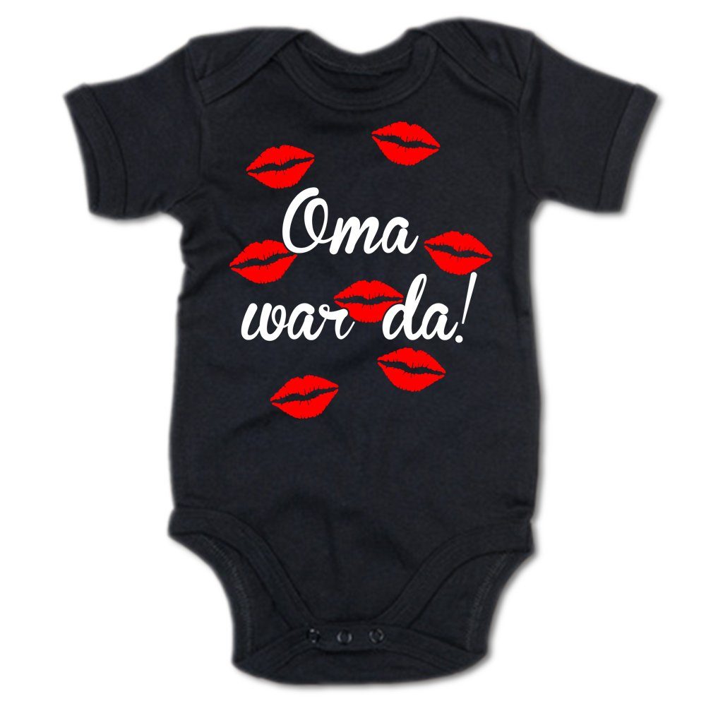 G-graphics Kurzarmbody Oma war da! Baby Body mit Spruch / Motiv / Aufdruck • für/von Oma & Opa