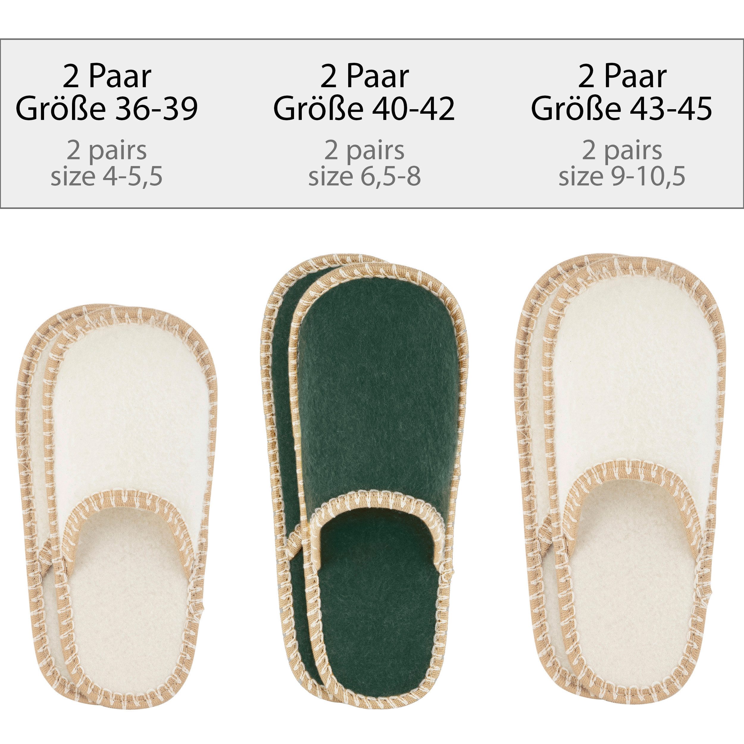 ONVAYA ABS Gästepantoffel, Monstera, 6er Set, Antirutsch Sohle Hausschuh