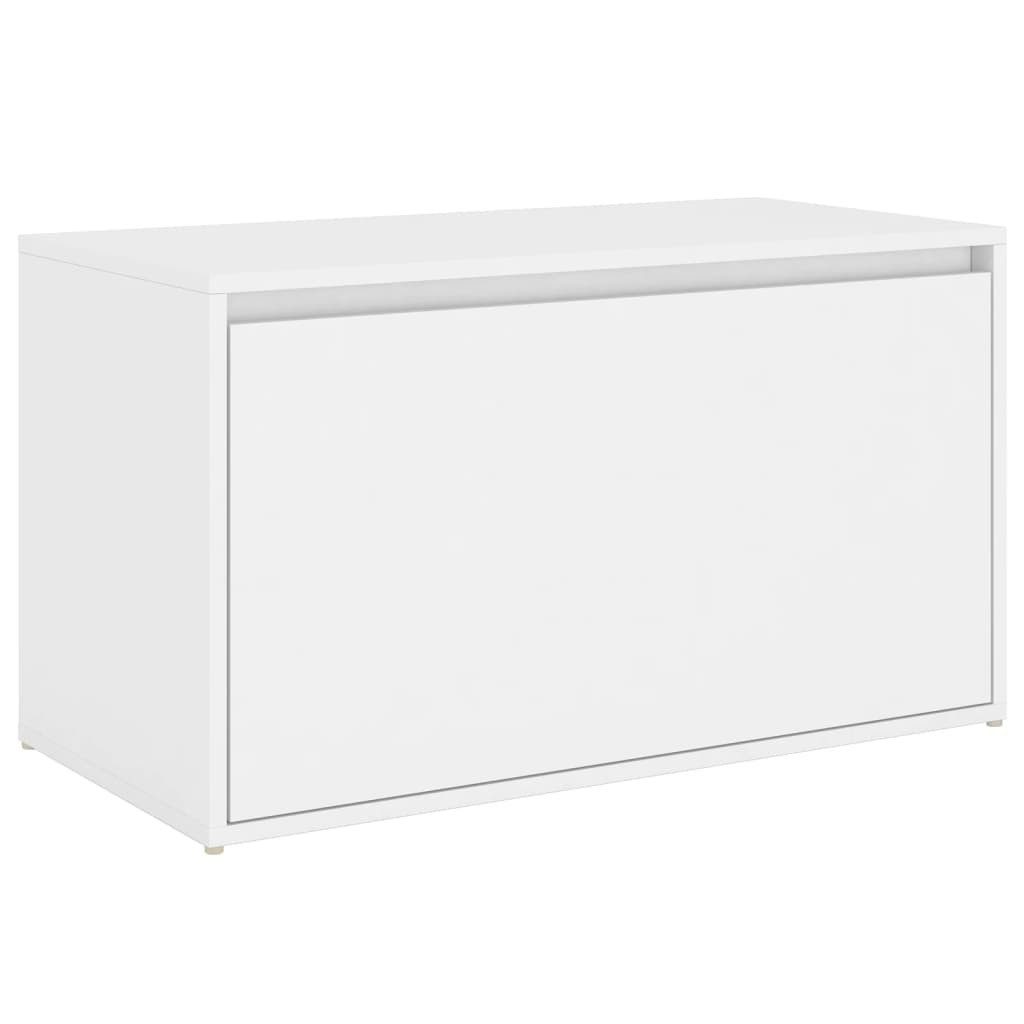 vidaXL Sitzbank, Flurbank 80x40x45 cm Weiß Holzwerkstoff
