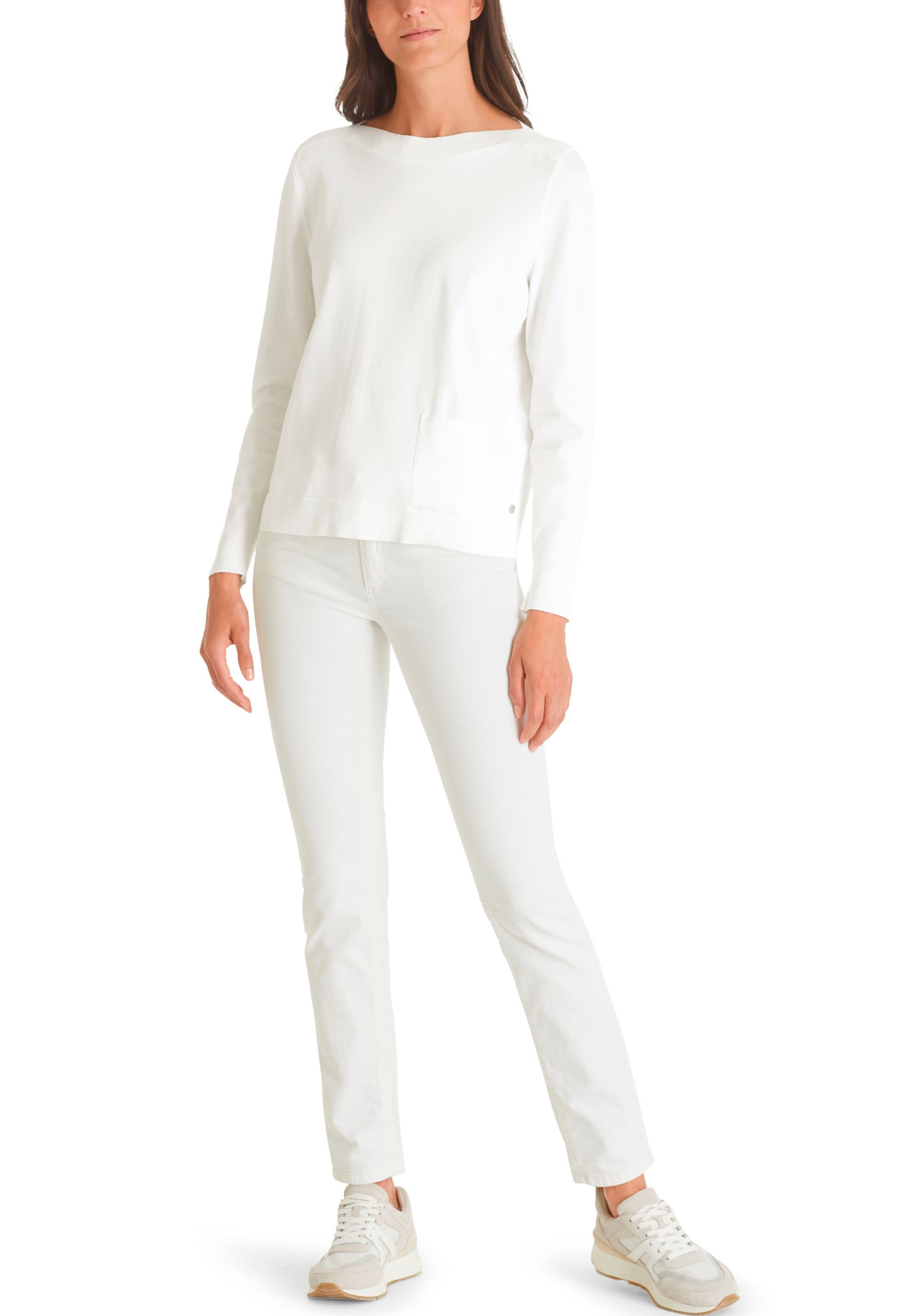 Marc Cain Rundhalspullover "Collection Essential" Premium Damenmode Pullover "Rethink Together"
