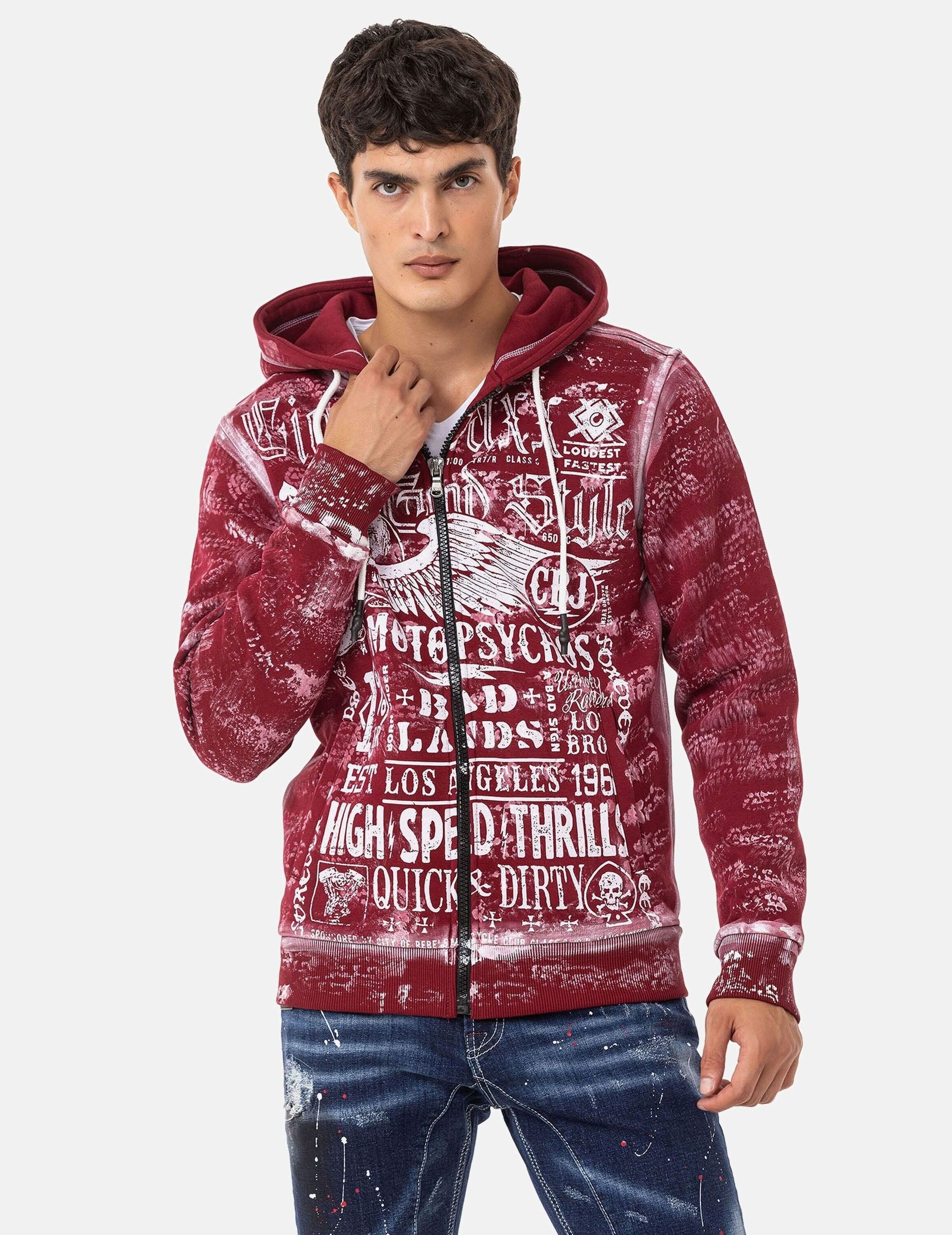 Cipo & Baxx Sweatjacke Jacken (1-tlg) mit auffälligem Print, CL544 günstig online kaufen