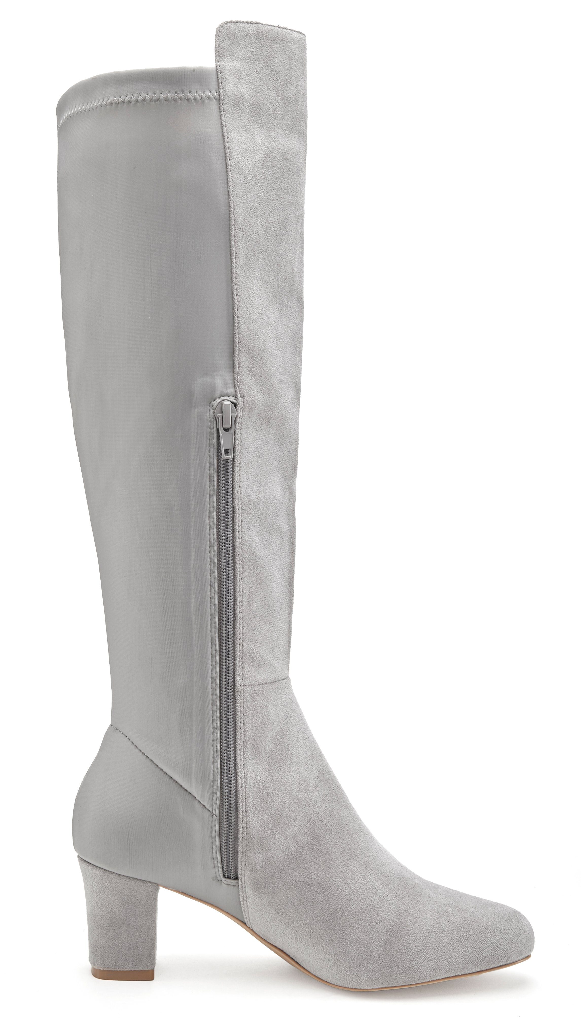 LASCANA Stiefelette, Langer Stiefel, Stiefel mit Stretcheinsatz und Langschaft VEGAN