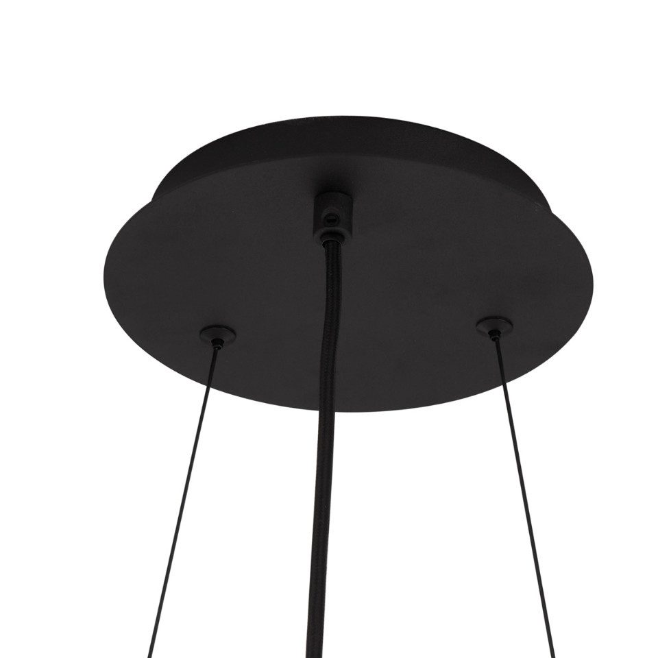 Qazqa Pendelleuchte Knight, ohne Leuchtmittel, E14, Schwarz, Industrie, Stahl, 7-flammig