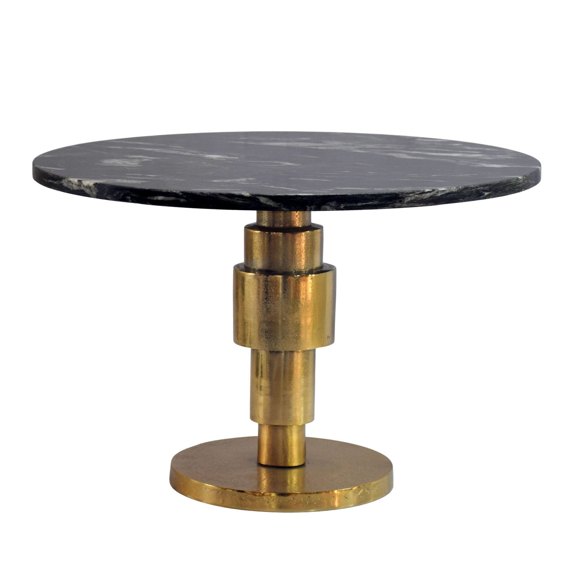 Wohnling Couchtisch WL7.373 60cm Marmor Schwarz Sofatisch Beistelltisch Wohnzimmertisch (Eleganter Mittelpunkt für moderne Wohnräume), Stilvoller Tisch mit hochwertiger Verarbeitung