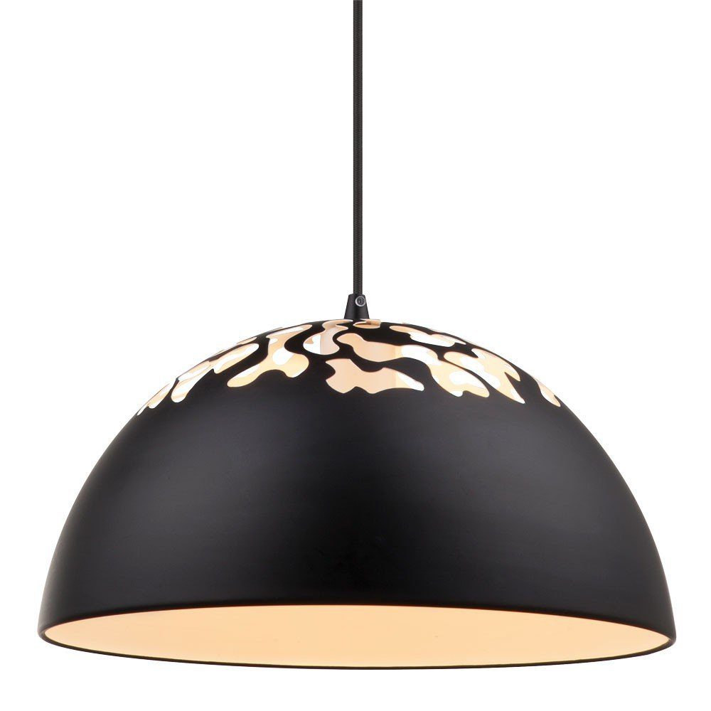 Pendelleuchte, Lampe Muster Warmweiß, LED schwarz Set Hänge inklusive Design im Pendel Dekor Leuchtmittel etc-shop inklusive,