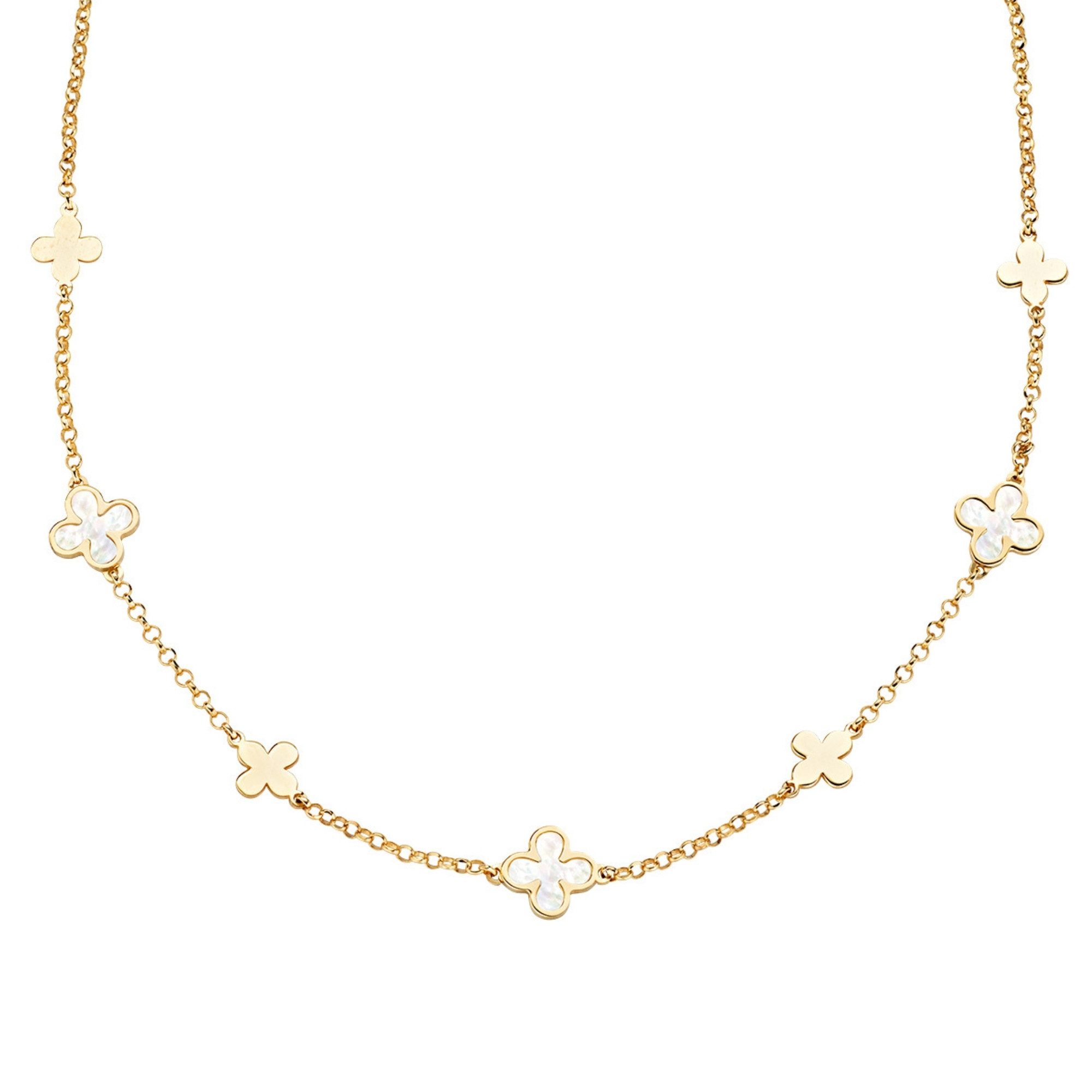 Amen Kette ohne Anhänger Kette Sterlingsilber Perlmutt Damen CLFIMPGB1