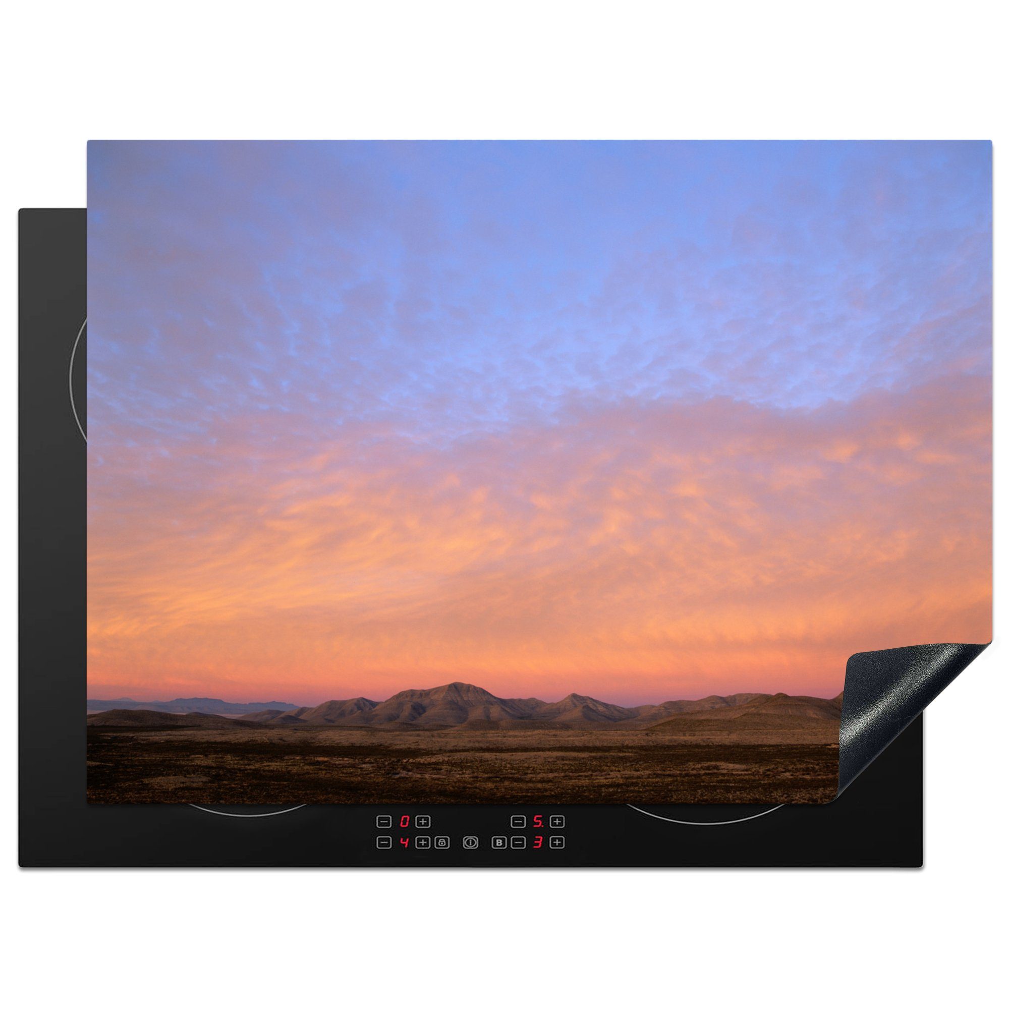 MuchoWow Herdblende-/Abdeckplatte Die Farben am Himmel über dem Guadalupe Mountains National Park, Vinyl, (1 tlg), 71x52 cm, Induktionskochfeld Schutz für die küche, Ceranfeldabdeckung