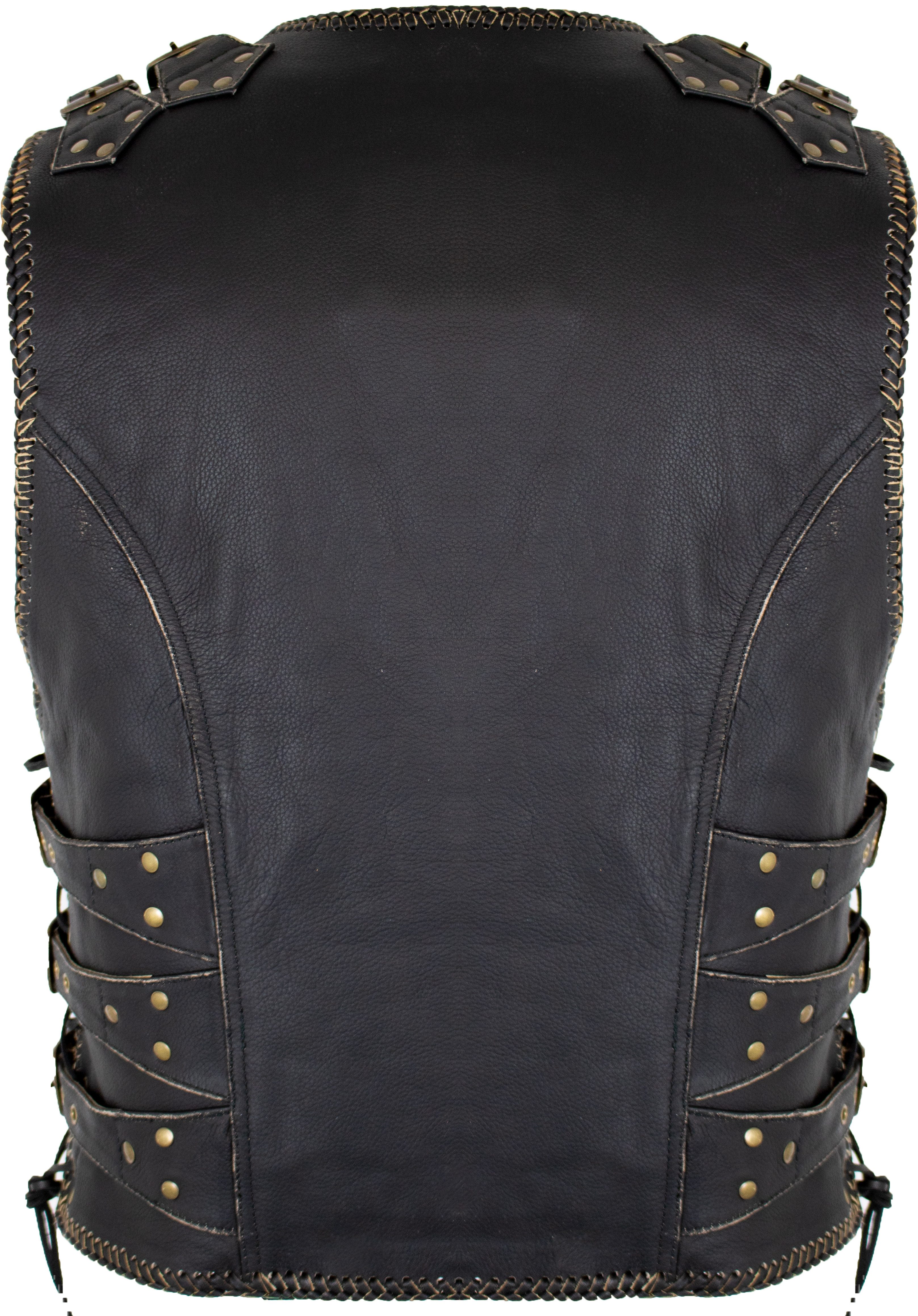 MDM Lederweste Herren Biker Kutte Lederweste (Club Motorrad Kutte, Bikerwes günstig online kaufen