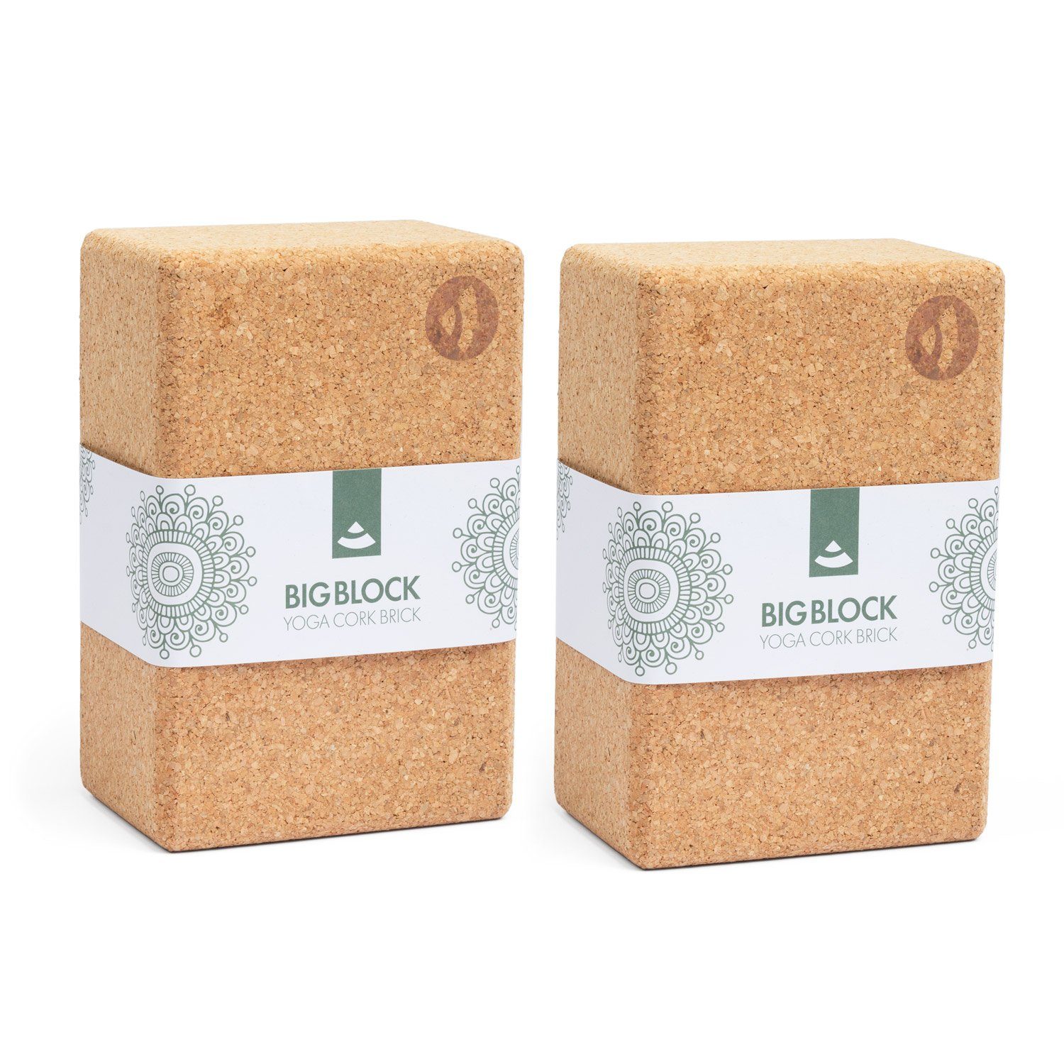 Yogablock Yoga Kork Brick XXL, BIG BLOCK Set (2 Stück)