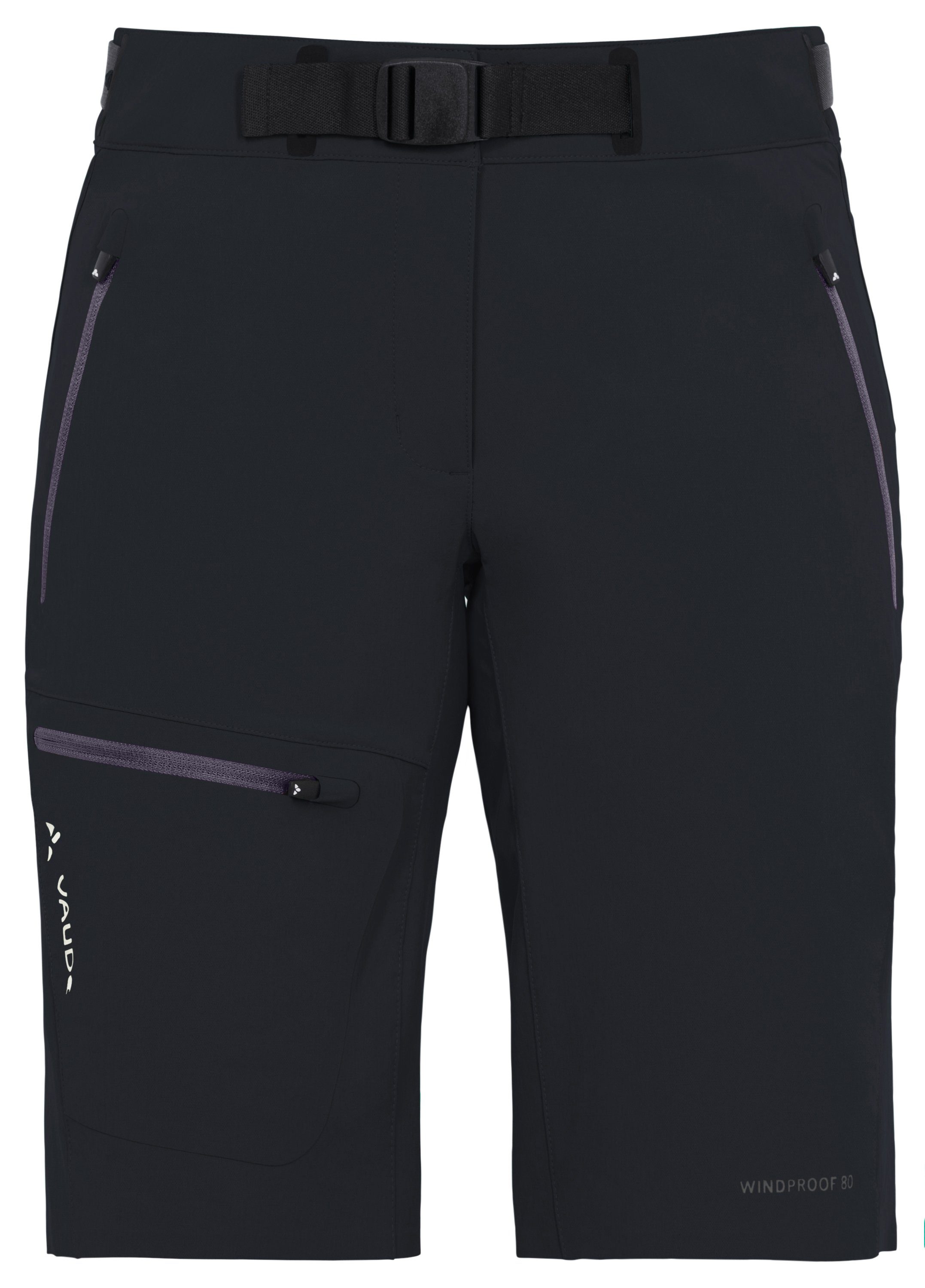 VAUDE Funktionshose Women's Badile Shorts (1-tlg) Grüner Knopf black/black