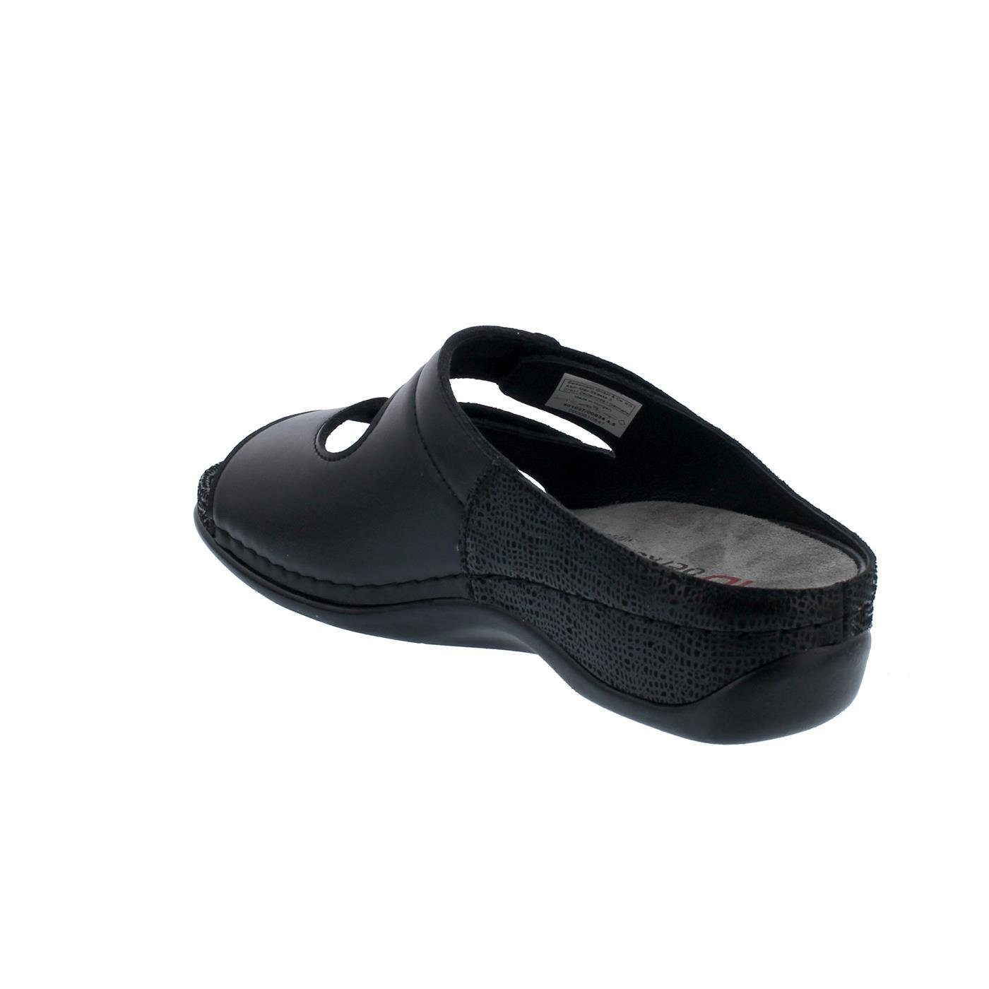 BERKEMANN Janna Pantolette, Schwarz, Perlato / Pantolette Wechselfußbett, Stretch, E Weite