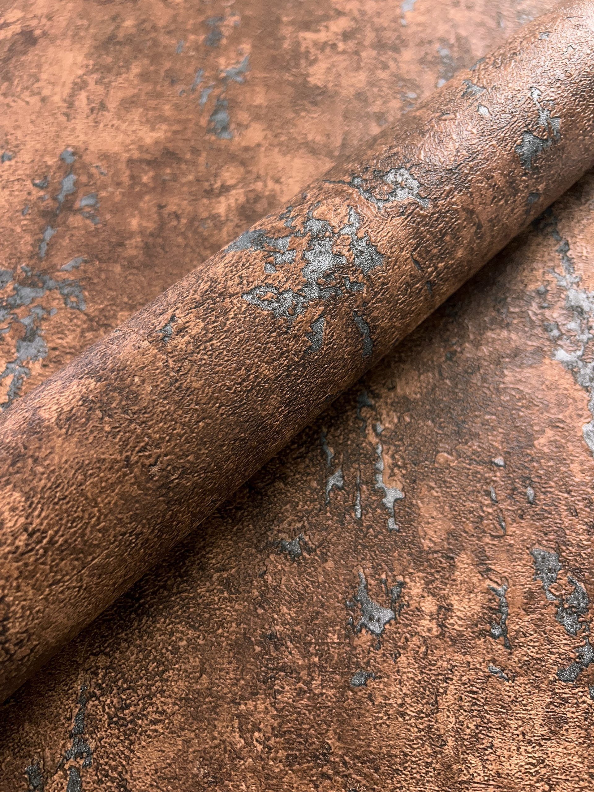 Newroom Vliestapete Hardy Copper Grey Tapete Betontapete Beton,Putz,Lava, B günstig online kaufen