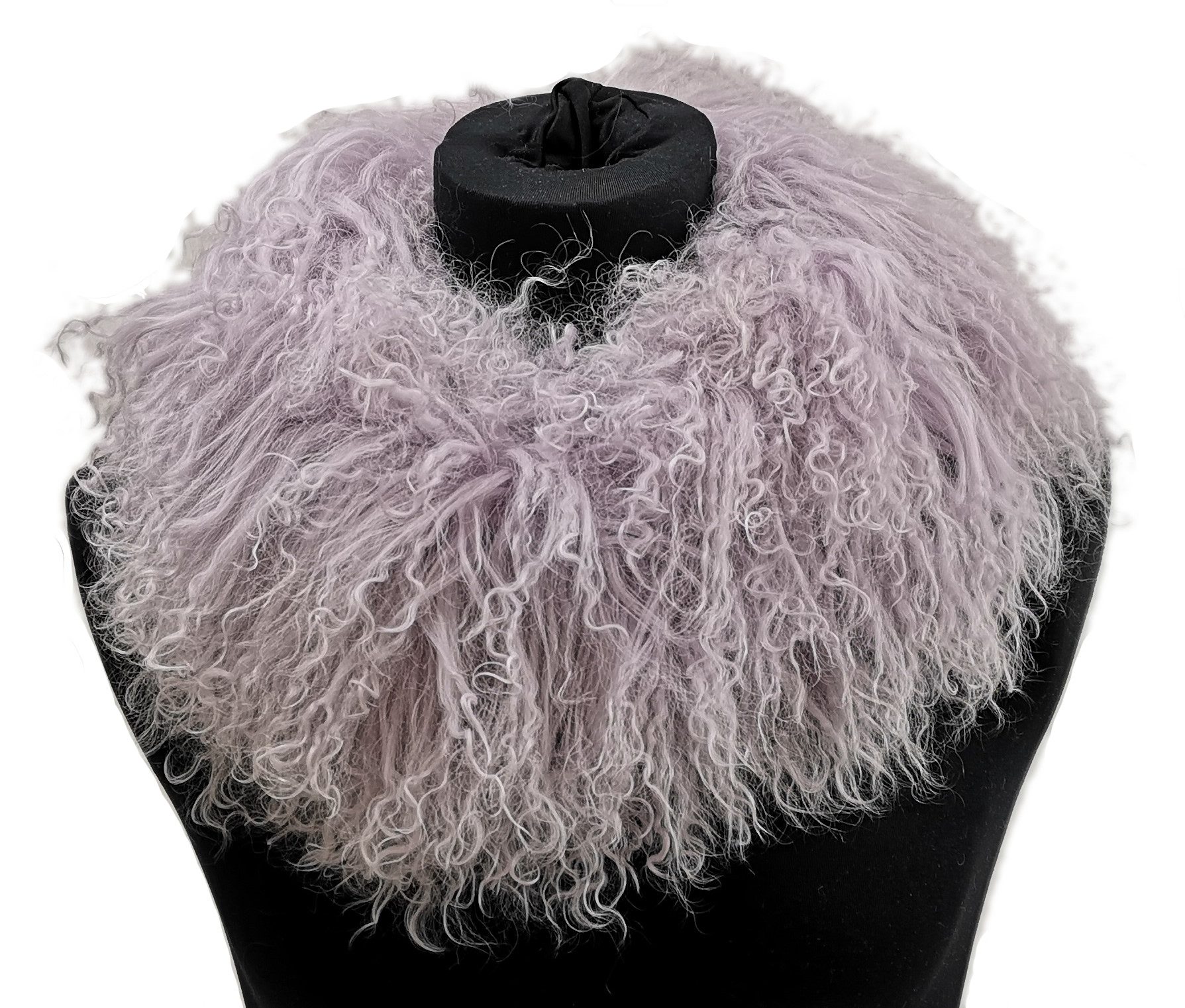 Reissner Lammfelle Schal Tibet Lammfell Kurz Schal BOA Kragen 75cm