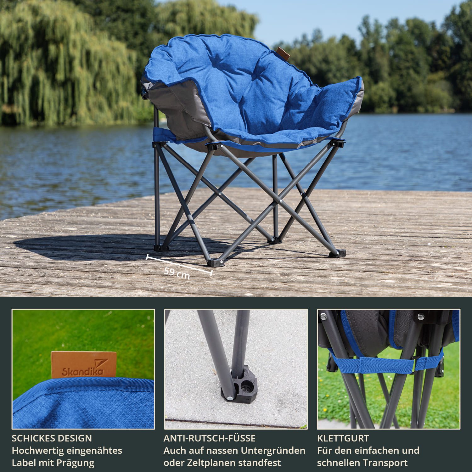 Skandika Campingstuhl Moonchair Premium XL, gepolsterter, günstig online kaufen