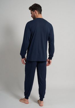 CECEBA Pyjama CECEBA Herren Pyjama blau minimal (1 tlg)