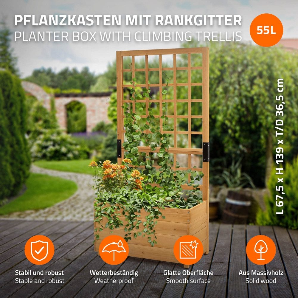 ML-DESIGN Spalier Blumenkasten mit Rankgitter Pflanzkübel günstig online kaufen