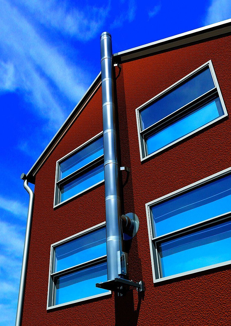 Zitec Schornstein Außenwandkamin DW-ECO, Wandabstand bis 23,7cm, Ø 150 mm, günstig online kaufen