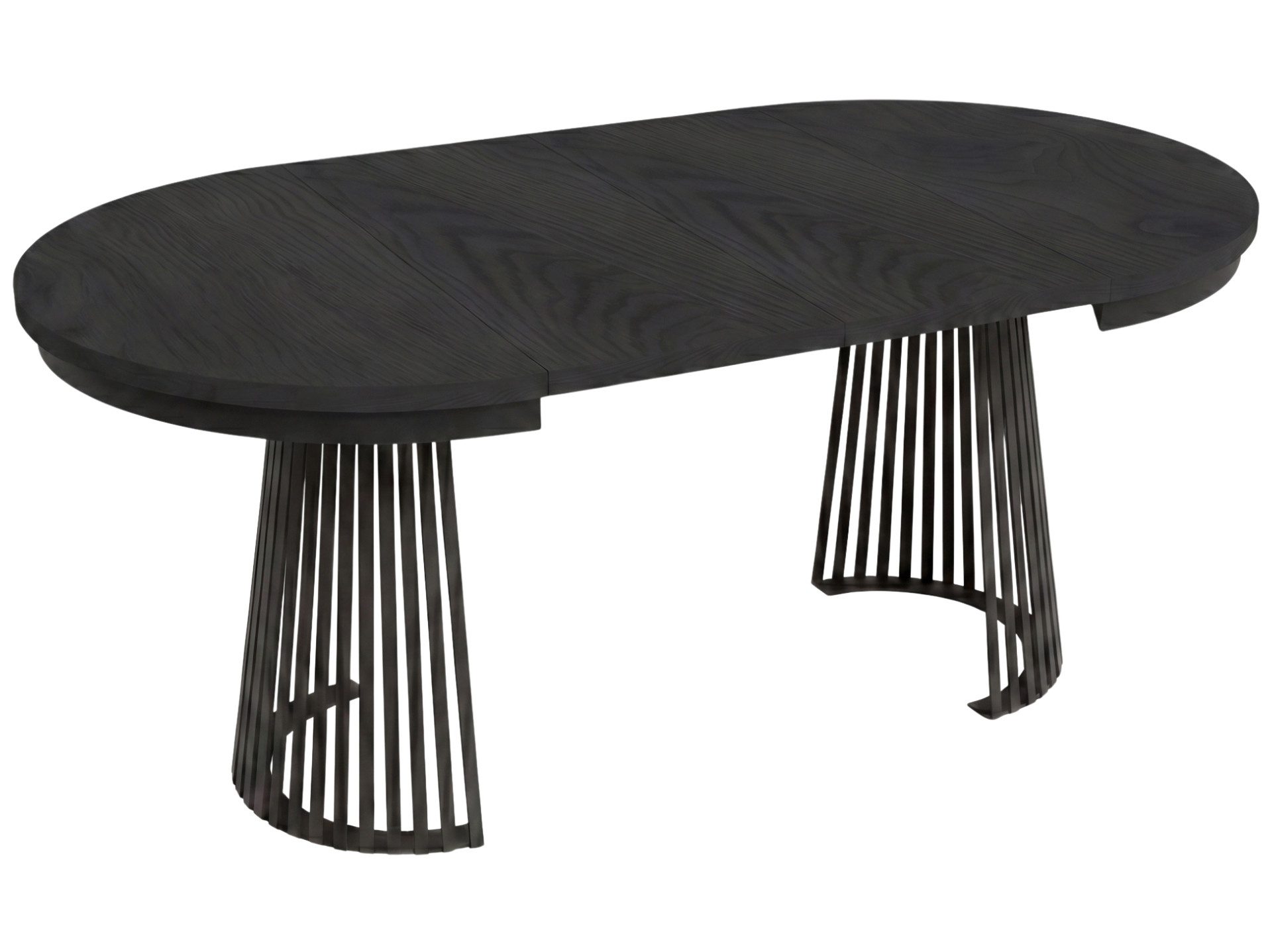 Beautysofa Esstisch Lumi im Loft-Stil, ausziehbar Ø 100–180 cm (hitze- und verfärbung beständig, Metallbeinen), verschiedene Farben – Bild 4 von 5
