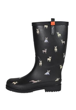 Regenliebe Waldi Mops High Gummistiefel Langschaft Stiefel mit Hundemotiv