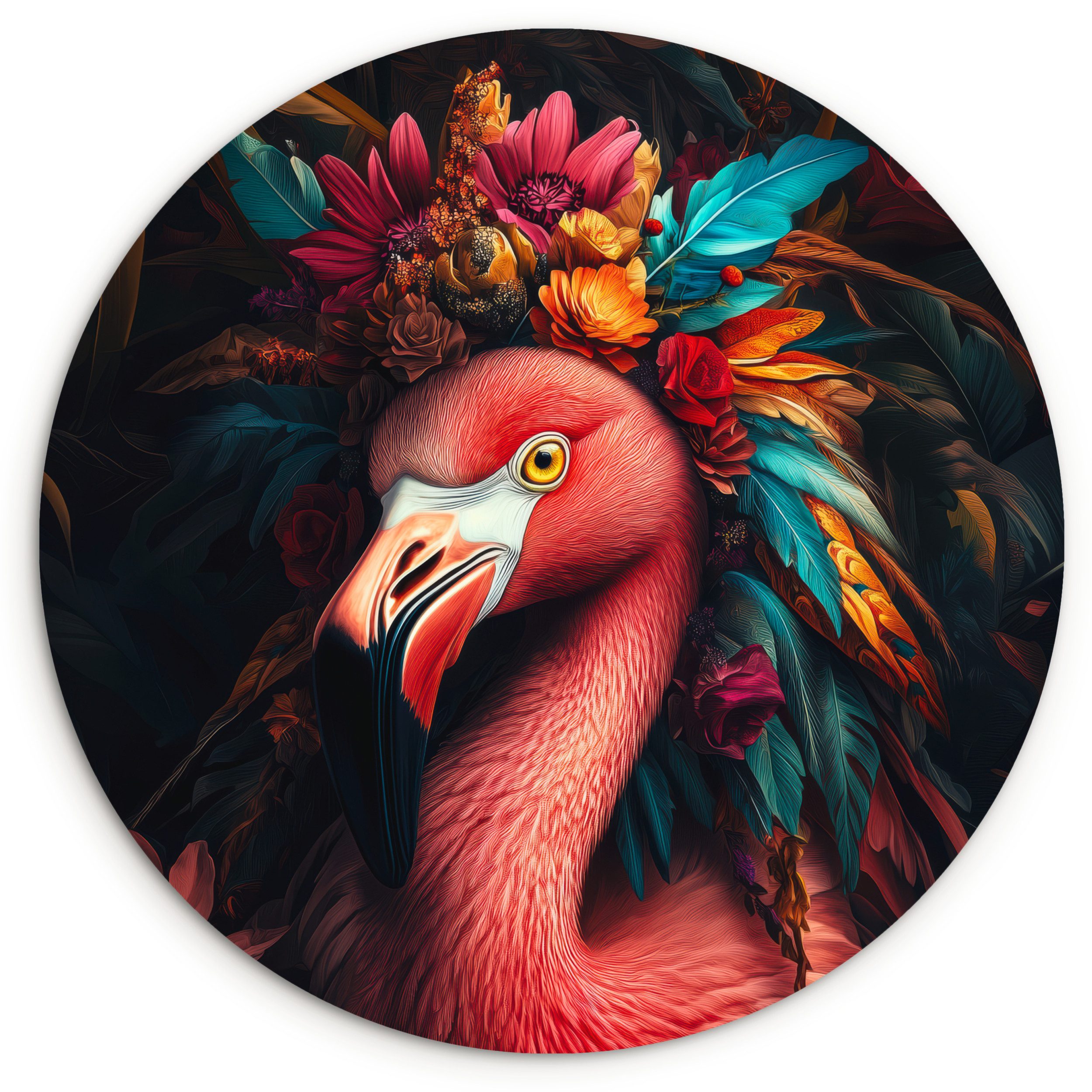 MuchoWow Gemälde Flamingo - Farben - günstig online kaufen