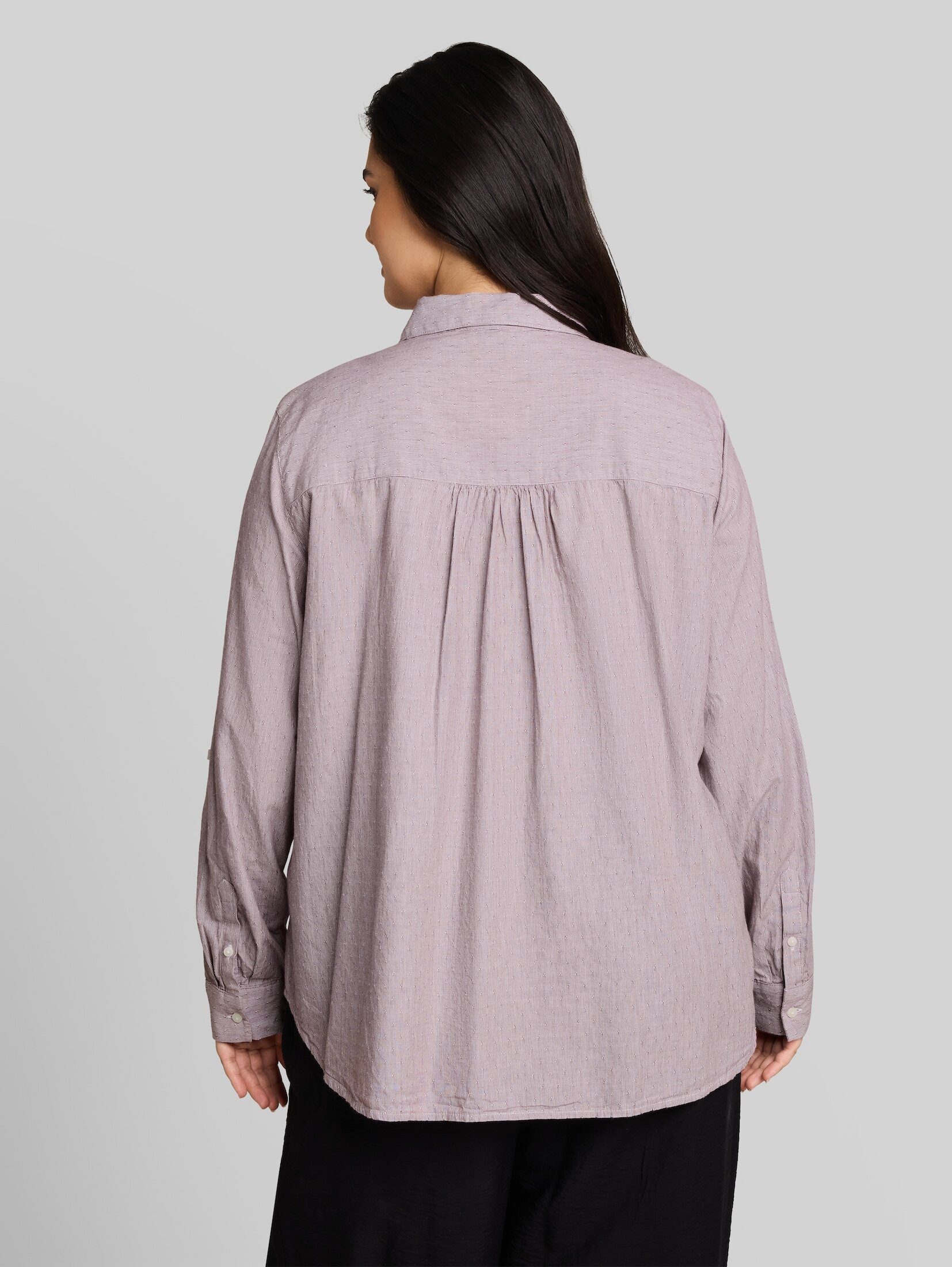 TOM TAILOR PLUS Langarmbluse Blusen & Shirts Plus Size - Hemdbluse mit Turn-up-Funktion