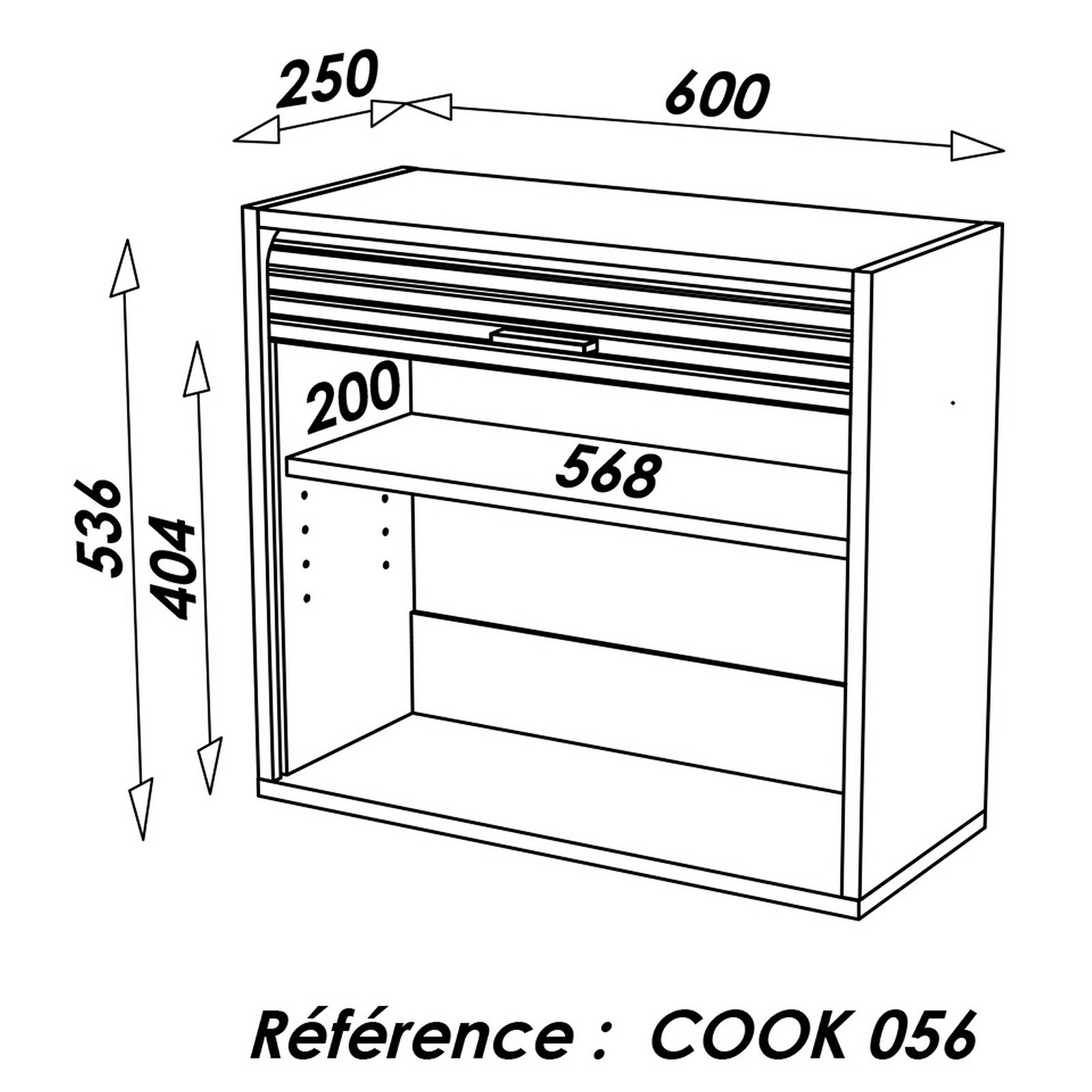 SIMMOB Rollladenschrank Küchenschrank Oberschrank Hängeschrank mit Rollladentür