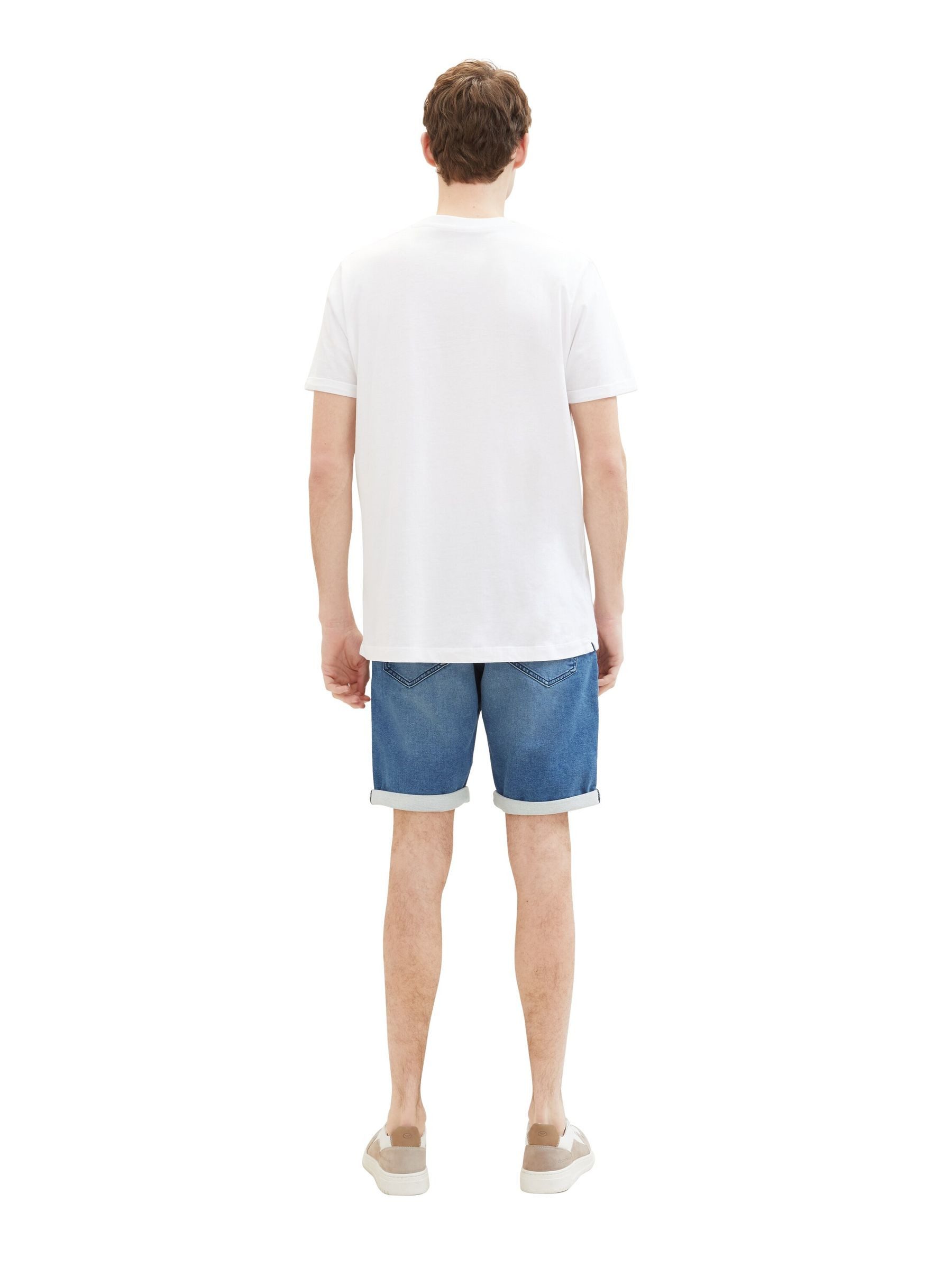 TOM TAILOR Jeansshorts Jeans Lässige Denim für Herren Baumwolle unifarben elastisch Reißverschluss casual-Style