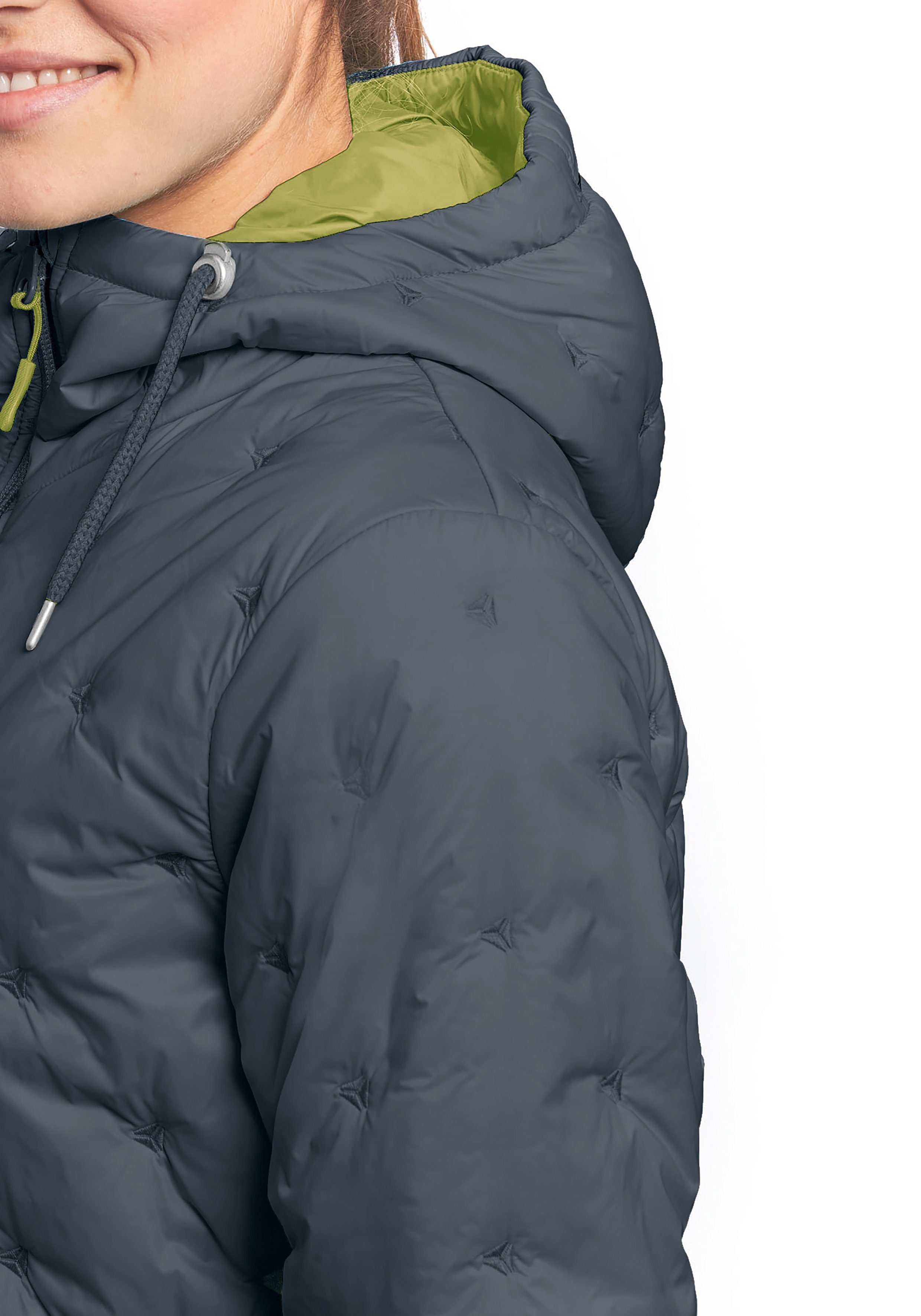 W Sportliche partieller Sports Steppung Maier Pampero Jacke mit Funktionsjacke graublau PrimaLoft®