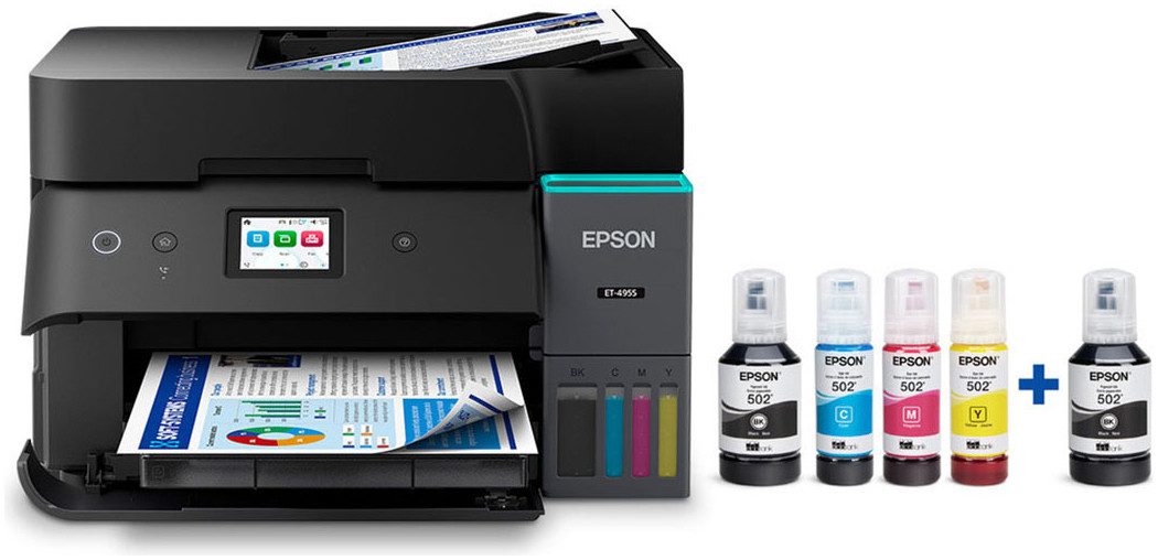 Epson EcoTank ET-4955 Multifunktionsdrucker, (LAN (Ethernet), WLAN (Wi-Fi), Wi-Fi Direct)