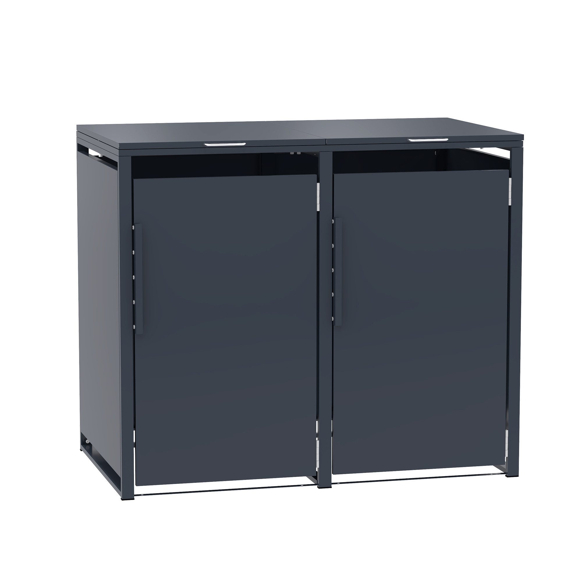 GARLIVO Mülltonnenbox Magnolie 2er Mülltonnenbox 240L, Modernes Design, Langlebiges Material